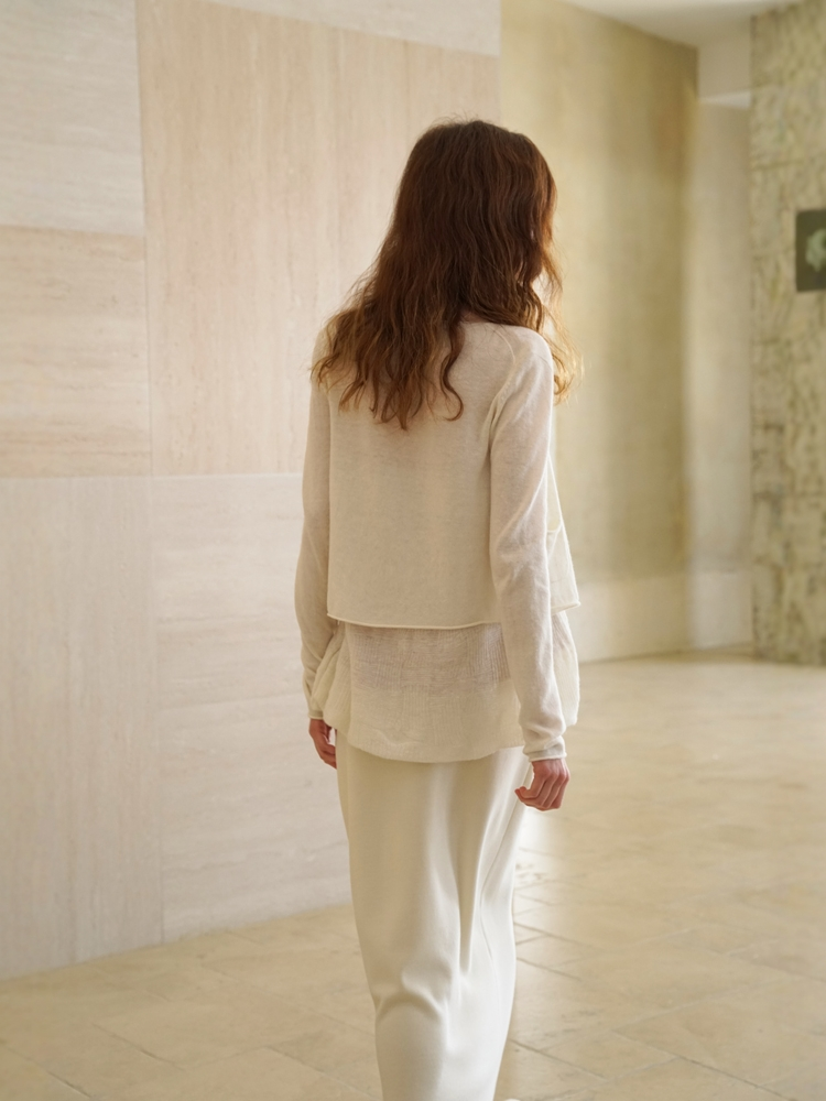 COSYCOZY Alpaca Crochet Edge Knit Cardigan