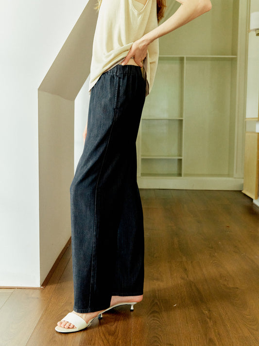 COSYCOZY Tencel Triacetate Wide-Leg Pants