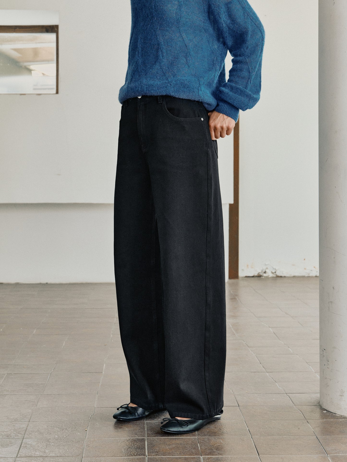 COSYCOZY Cotton-touch High-rise Straight Pants