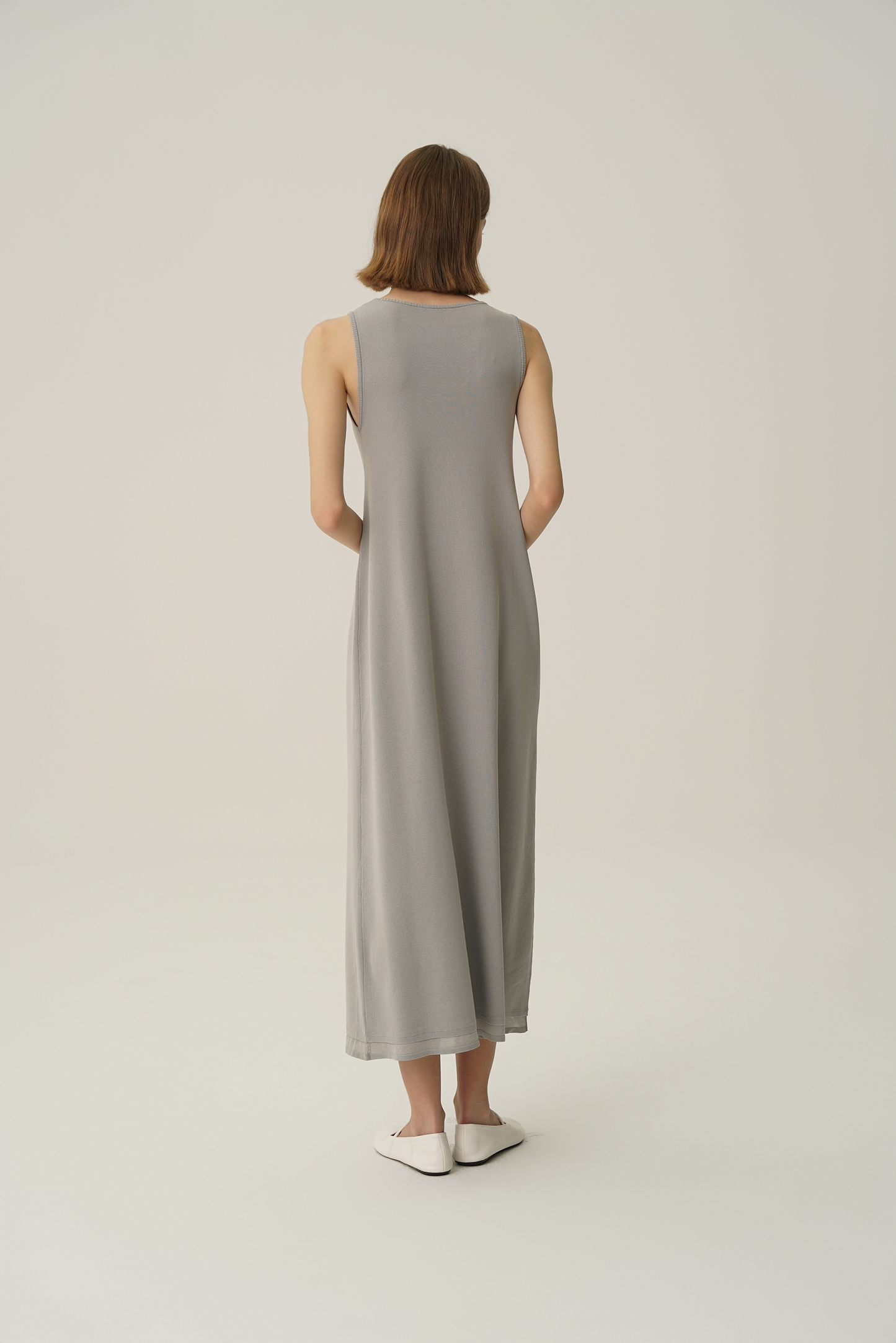 COSYCOZY Acetate Cotton Double Layered Dress