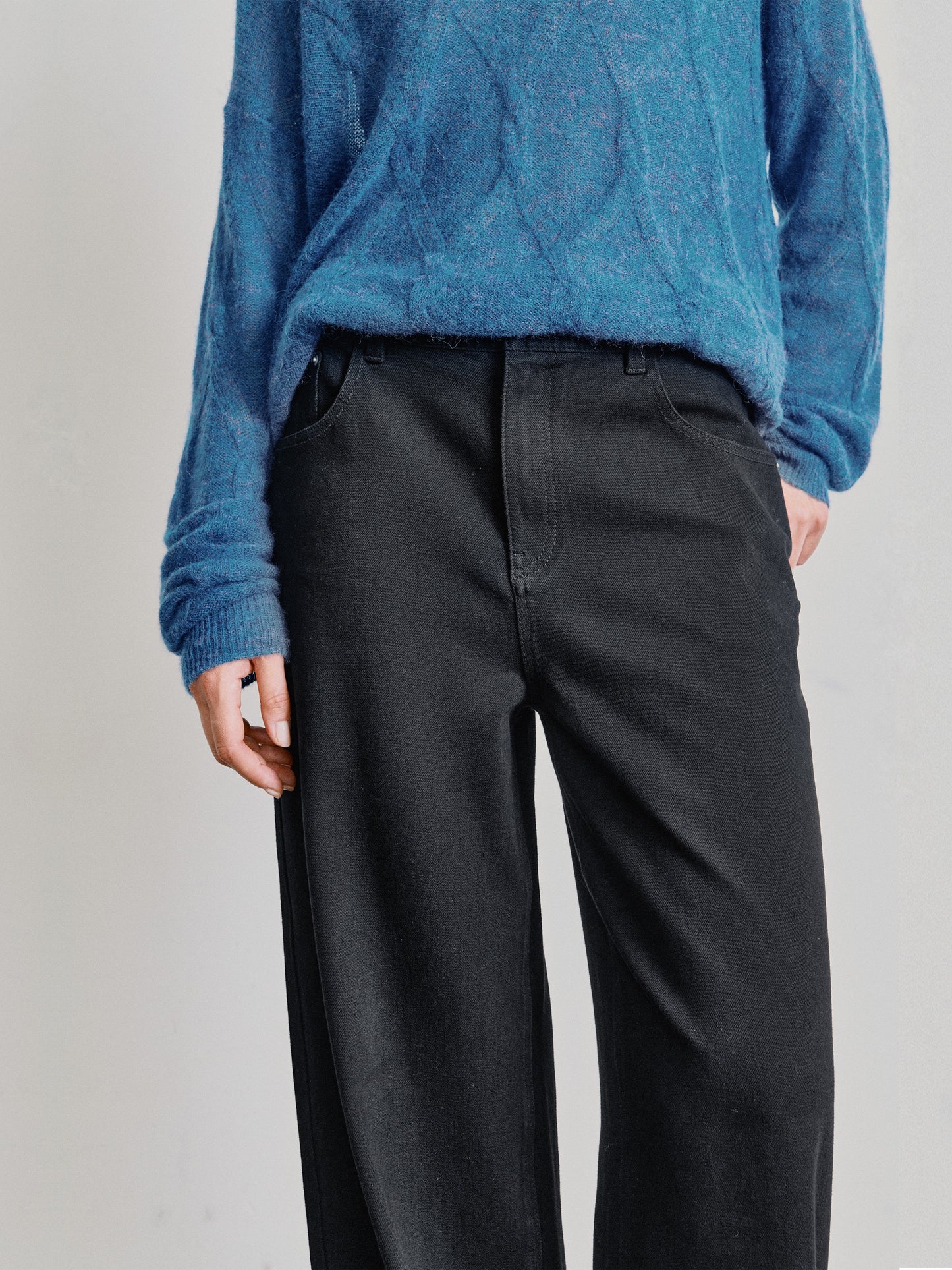 COSYCOZY Cotton-touch High-rise Straight Pants