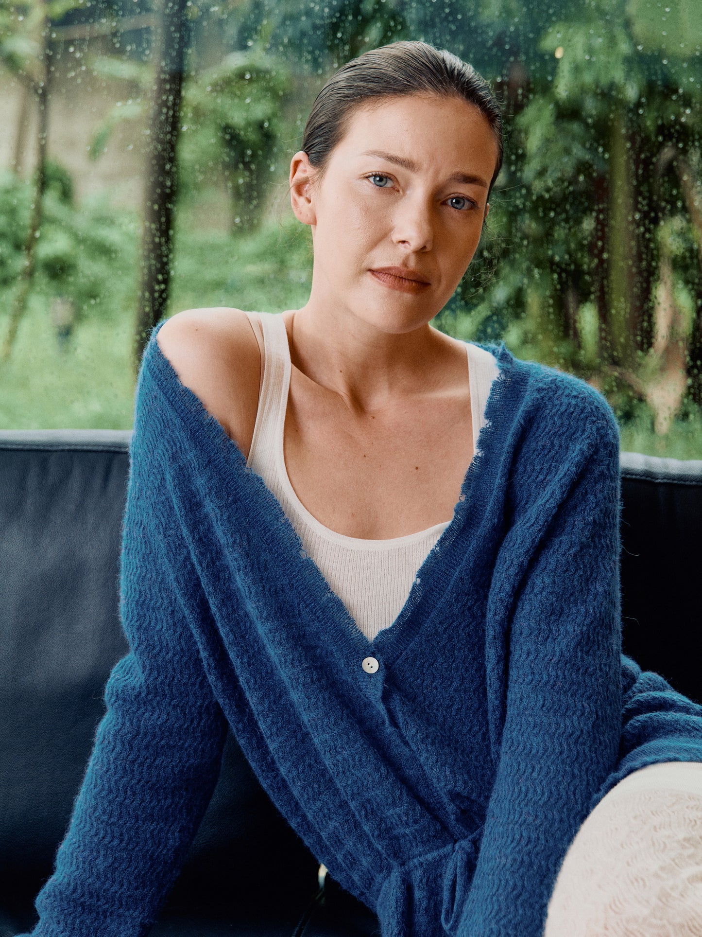 COSYCOZY Alpaca Drawstring Waist Cardigan