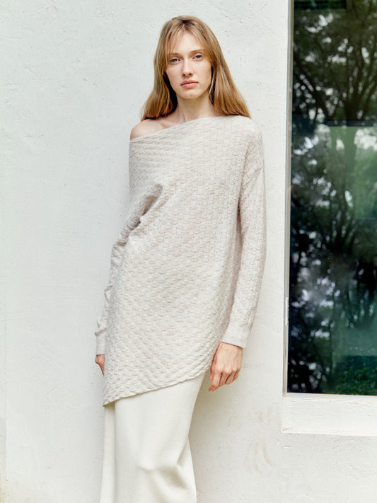 COSYCOZY Bias-cut Asymmetrical Shoulder Dress