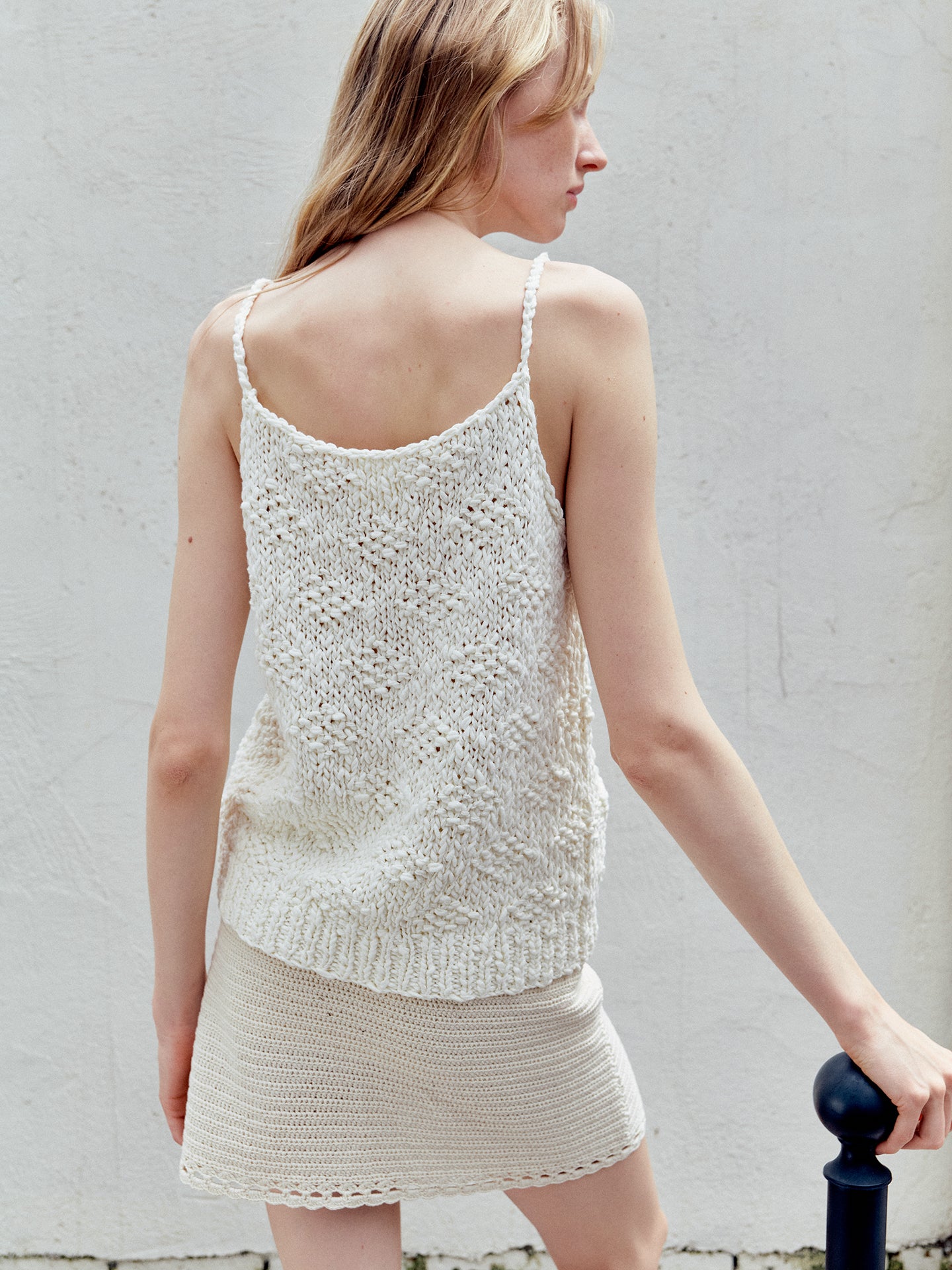 COSYCOZY Chunky Knit Strappy Top