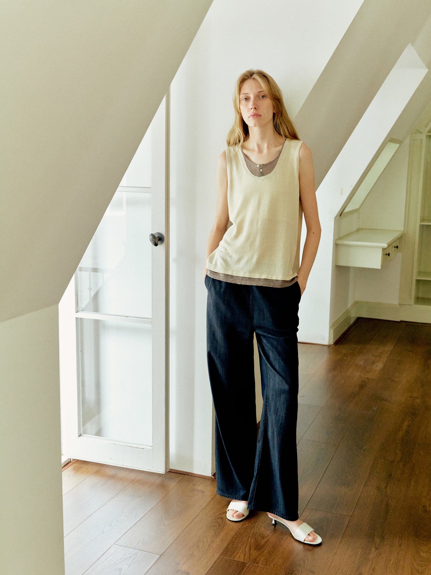 COSYCOZY Tencel Triacetate Wide-Leg Pants