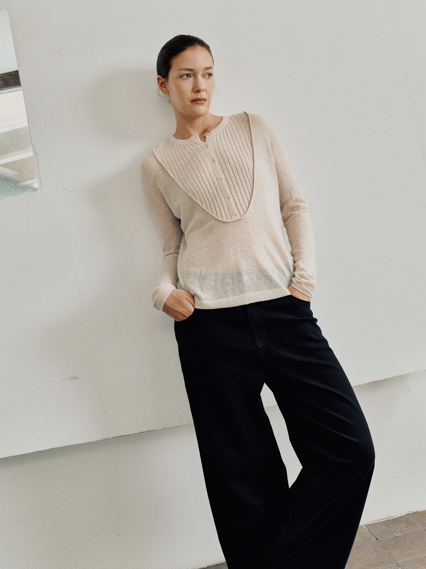 COSYCOZY Cotton-touch High-rise Straight Pants