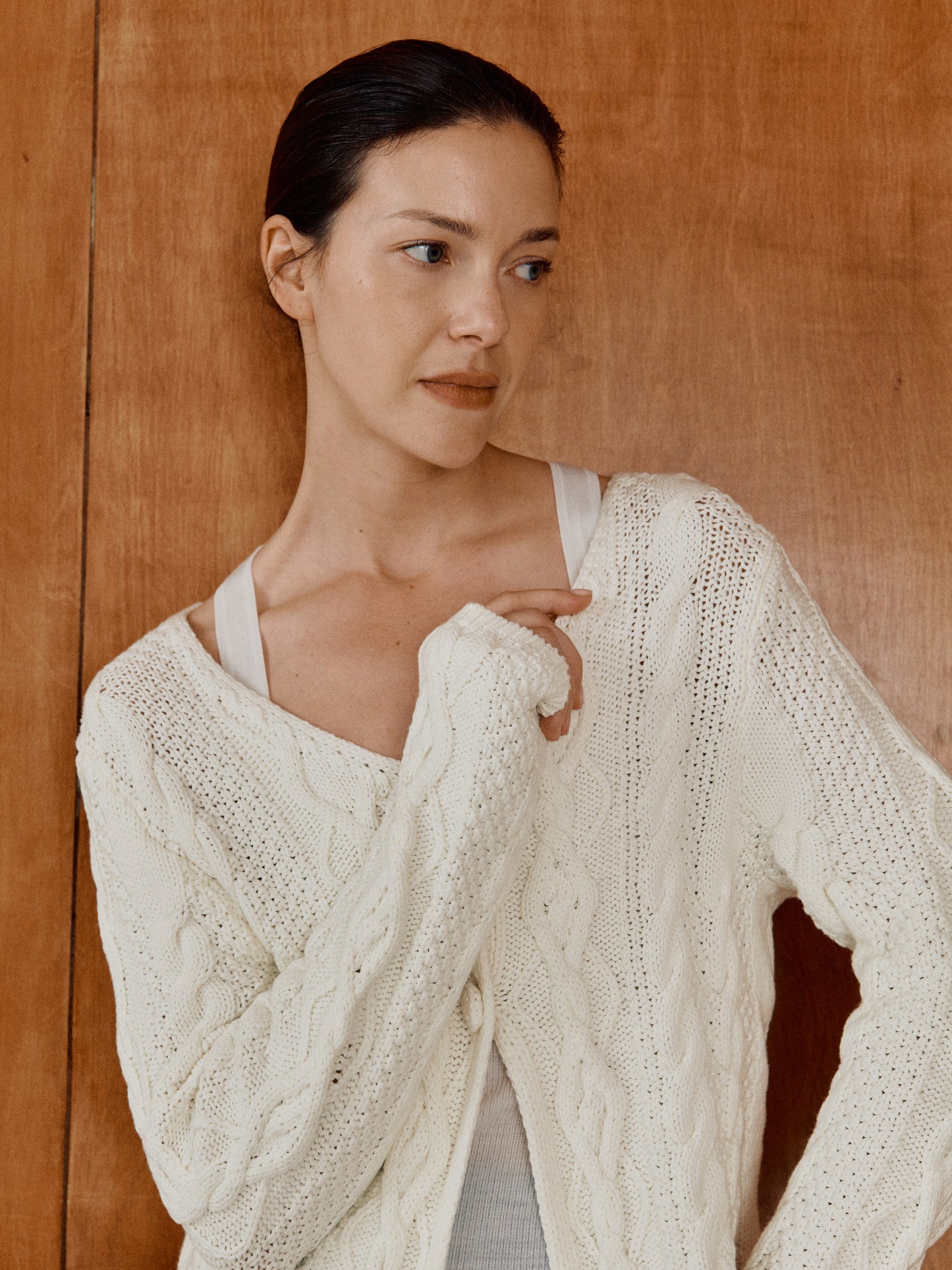 COSYCOZY Pineapple Cable Knit Cardigan