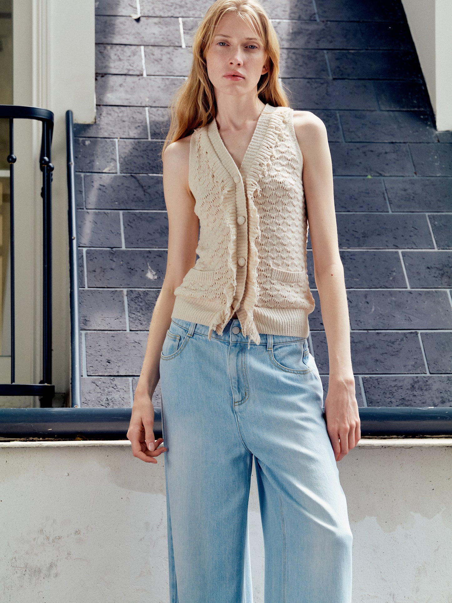 COSYCOZY Openwork Lace Vest