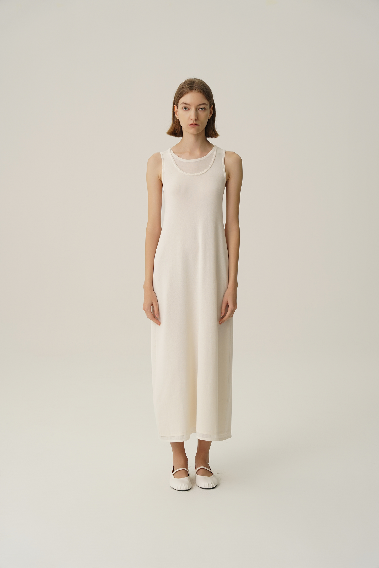 COSYCOZY Acetate Cotton Double Layered Dress
