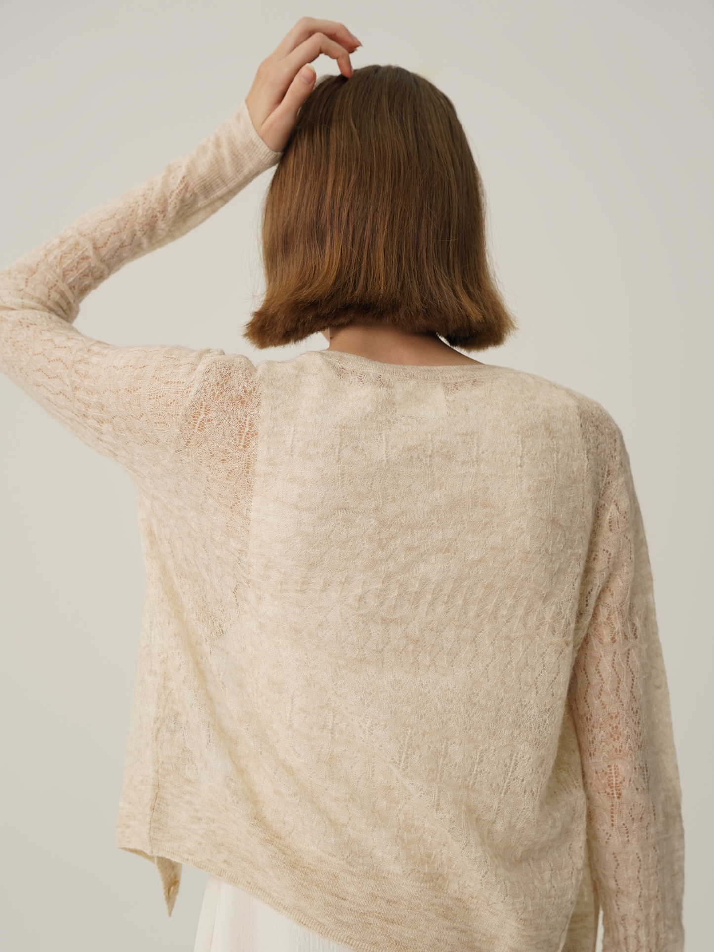COSYCOZY Hollow Out Alpaca Wool Knit Cardigan