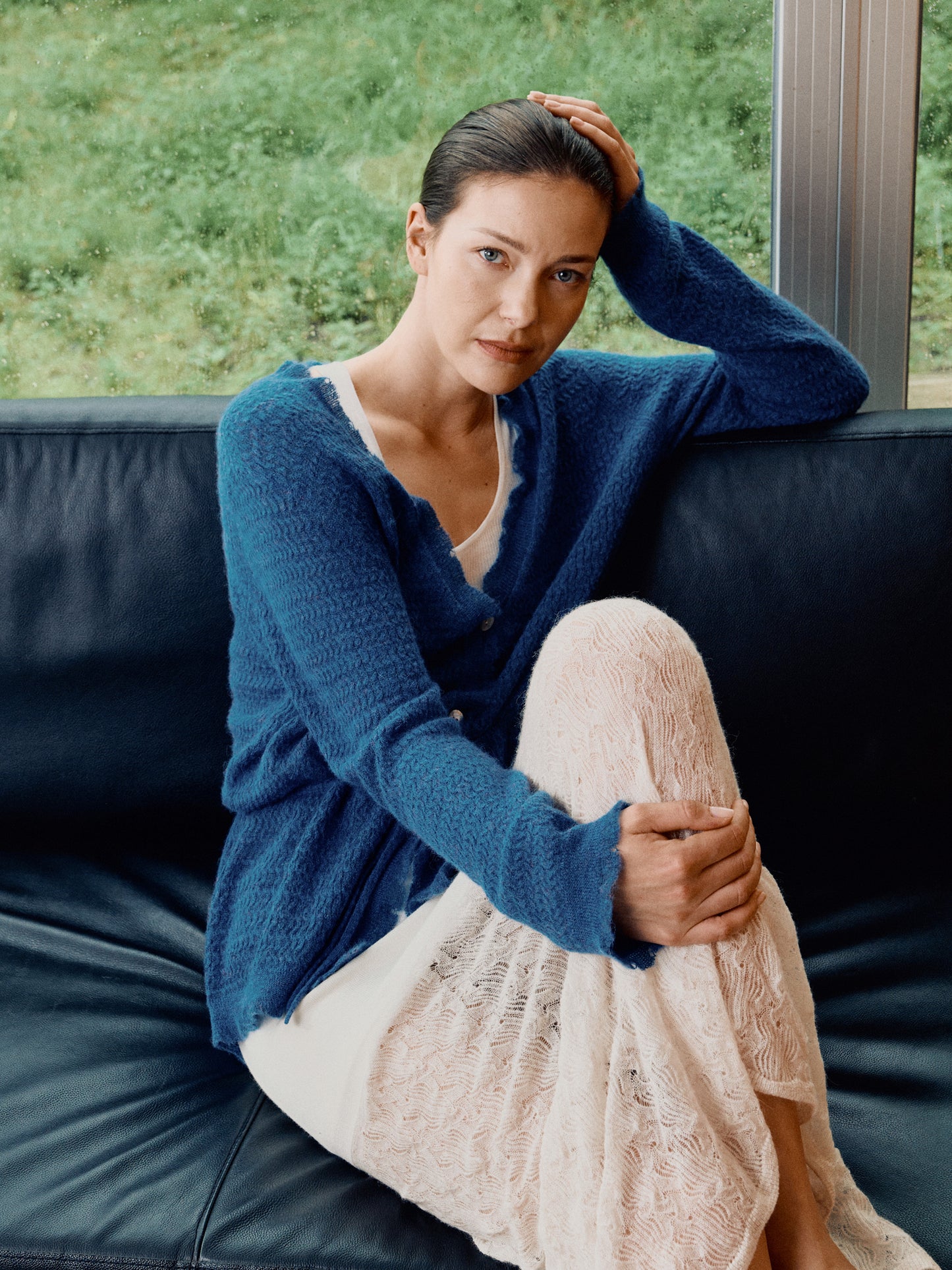 COSYCOZY Alpaca Drawstring Waist Cardigan