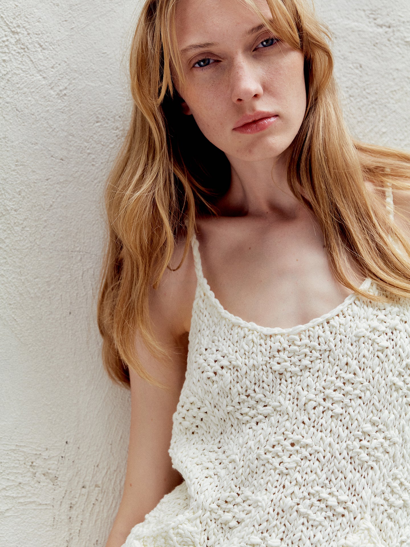 COSYCOZY Chunky Knit Strappy Top