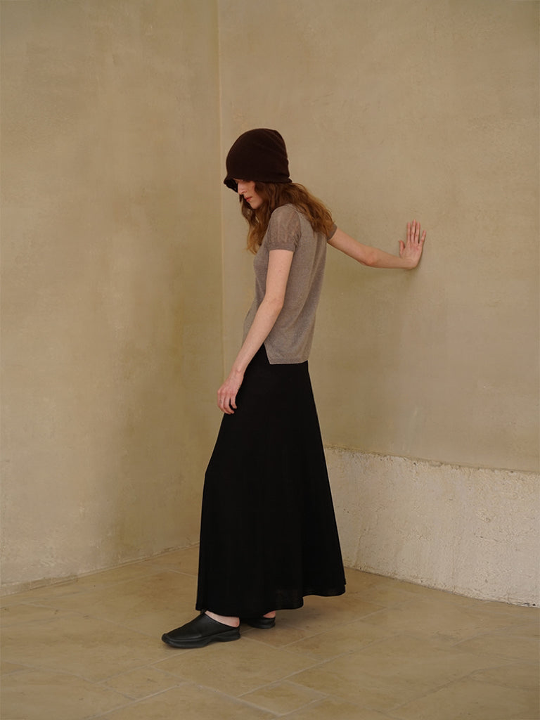COSYCOZY Acetate Linen Short-sleeve Patch Top