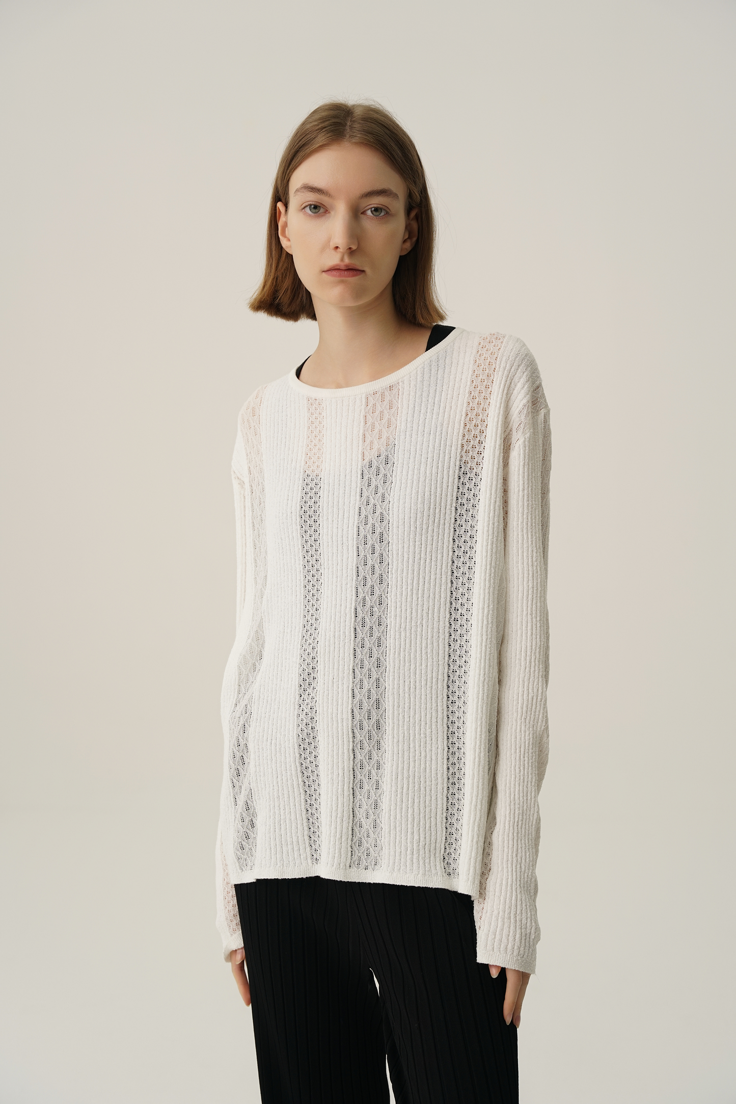 COSYCOZY Lace Jacquard Top