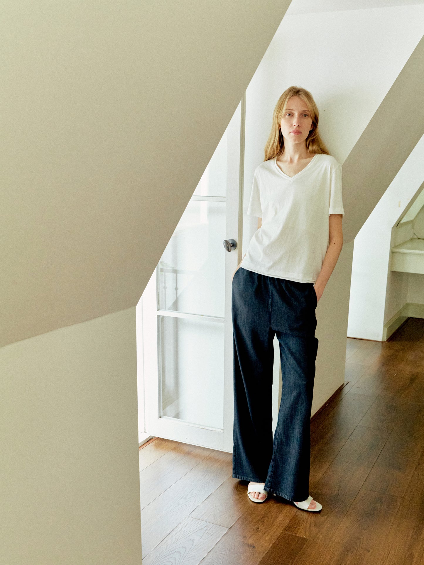 COSYCOZY Tencel Triacetate Wide-Leg Pants