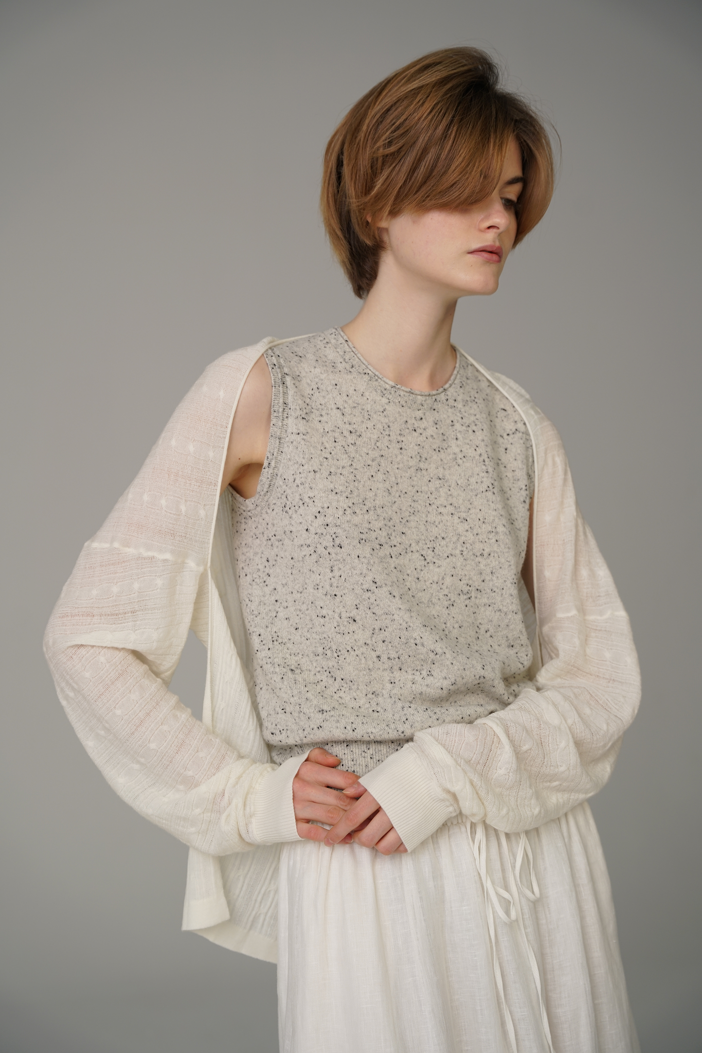 COSYCOZY Fried Dough Twists Wool Shawl Top