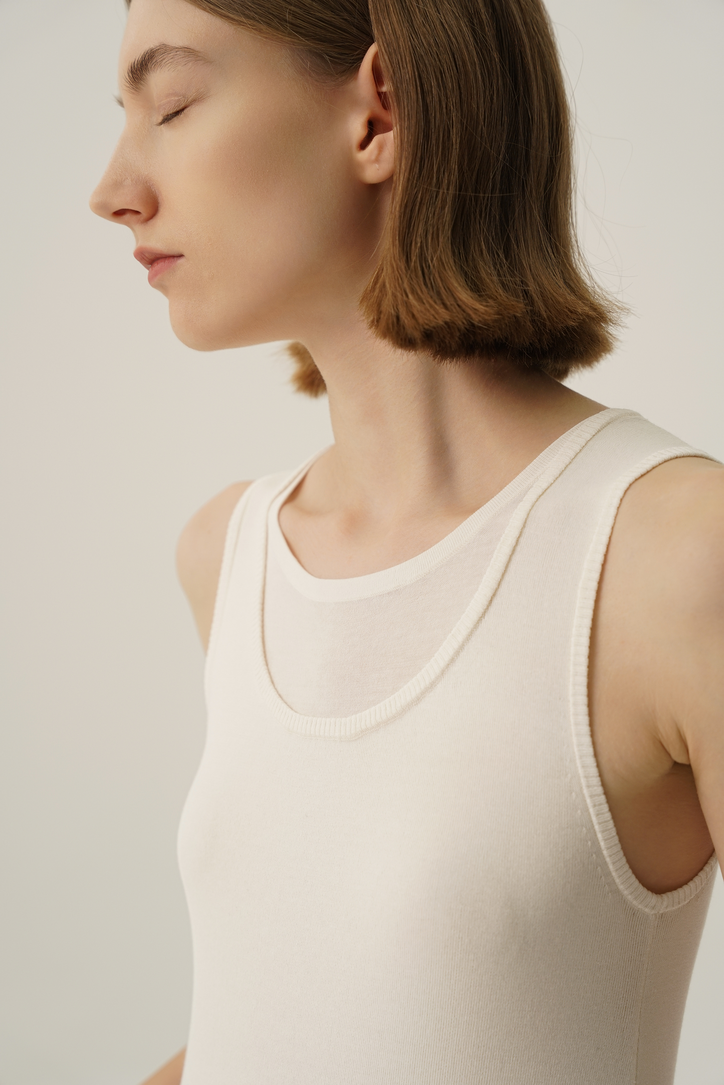 COSYCOZY Acetate Cotton Double Layered Dress