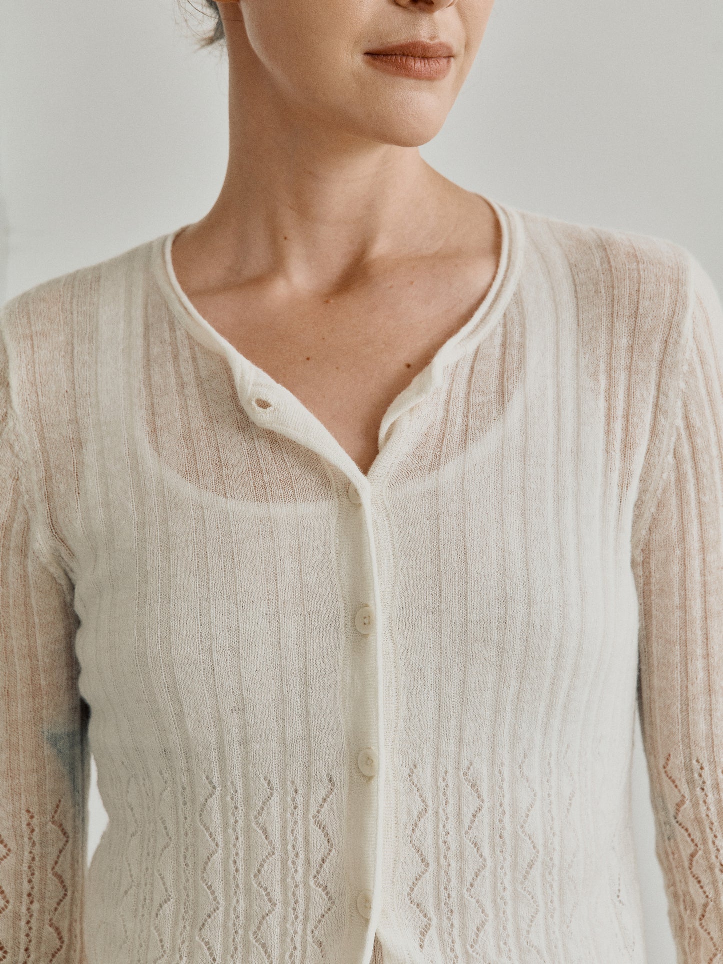 COSYCOZY Alpaca Openwork Jacquard Sweater