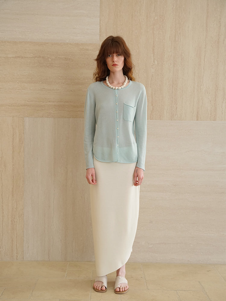 COSYCOZY Ultrafine merino wool pocket cardigan
