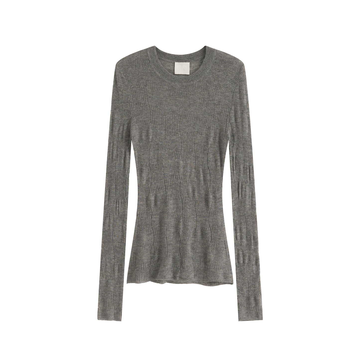 COSYCOZY Alpaca Checkered Knit Top