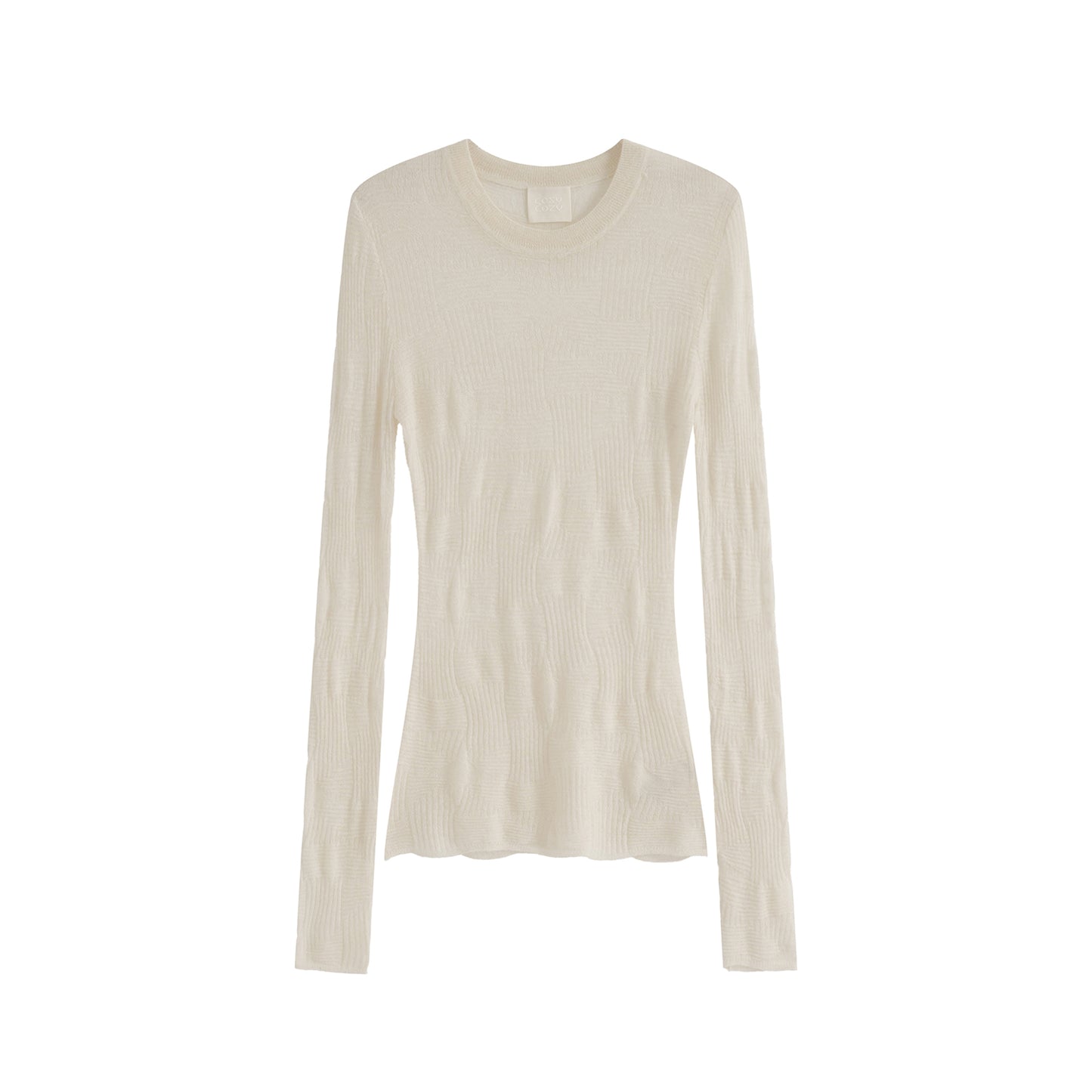 COSYCOZY Alpaca Checkered Knit Top