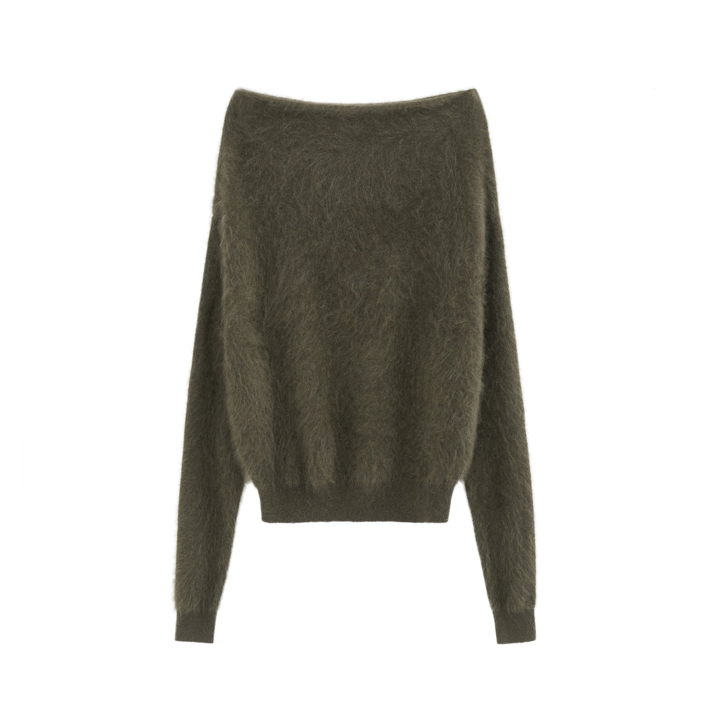 COSYCOZY Brushed Cashmere Off-Shoulder Top