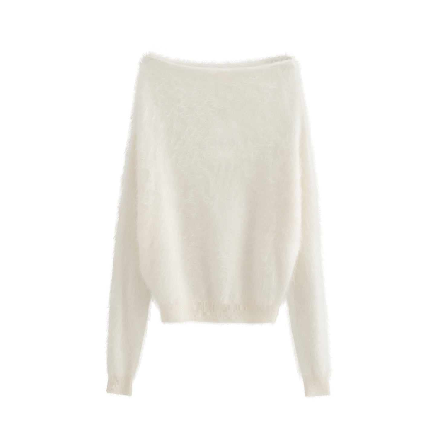 COSYCOZY Brushed Cashmere Off-Shoulder Top