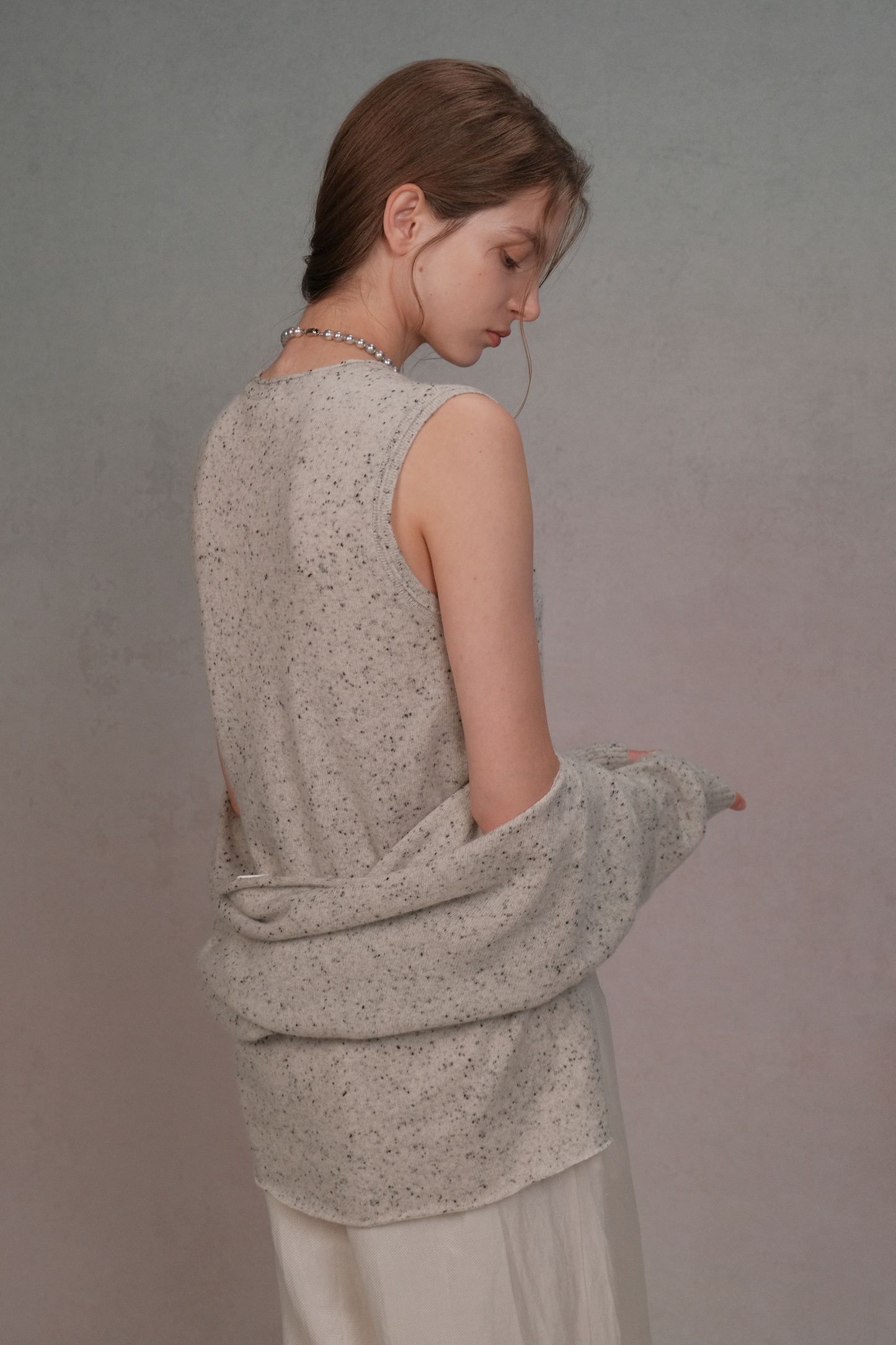 COSYCOZY Cashmere rolled edge vest