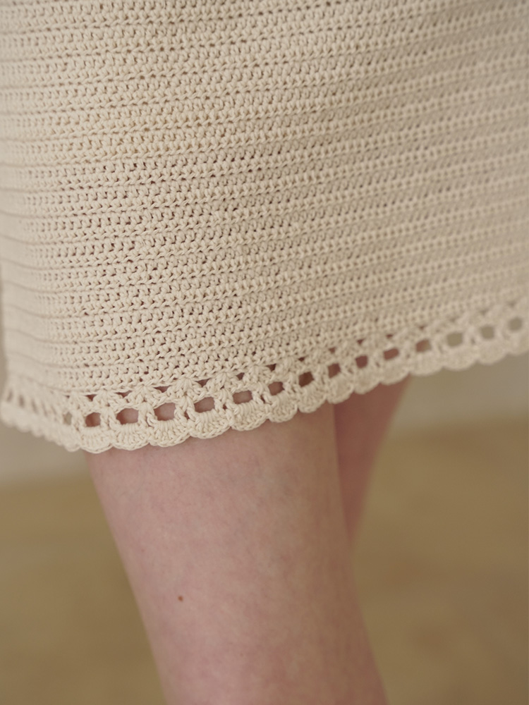 COSYCOZY Hand-hooked Lace Half Skirt