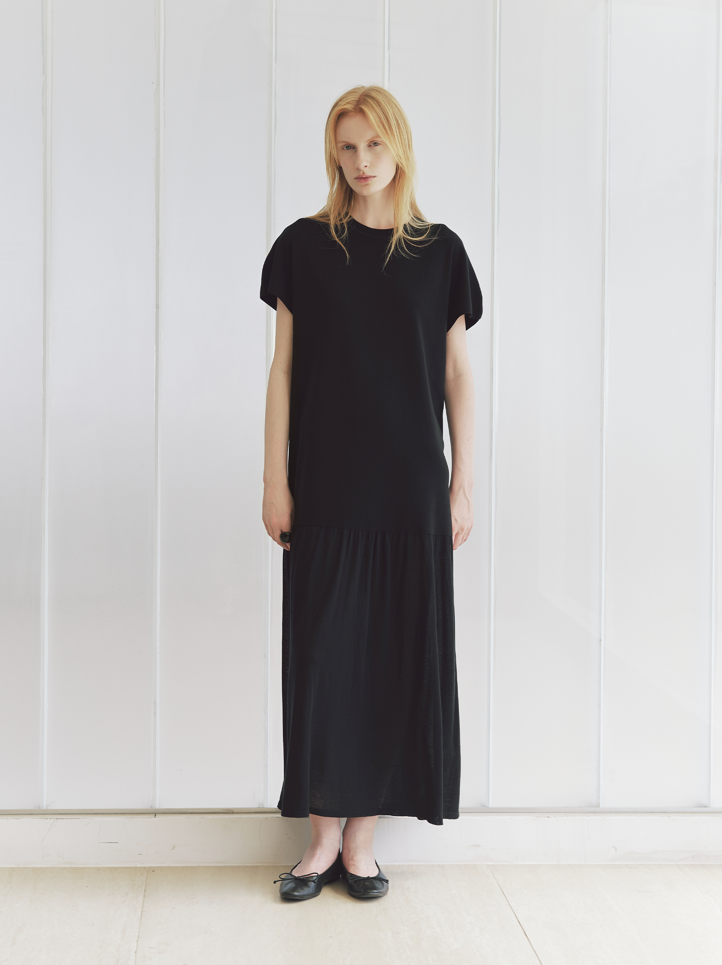COSYCOZY Acetate-Cotton Panel Dress