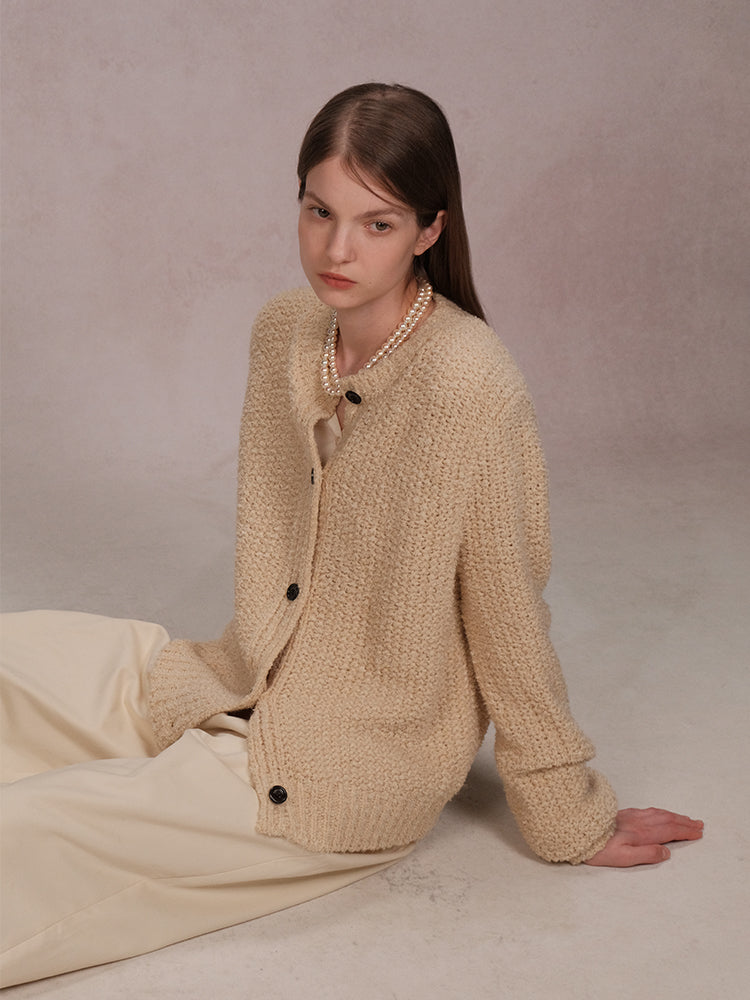 COSYCOZY Icelandic yarn knitted jacket