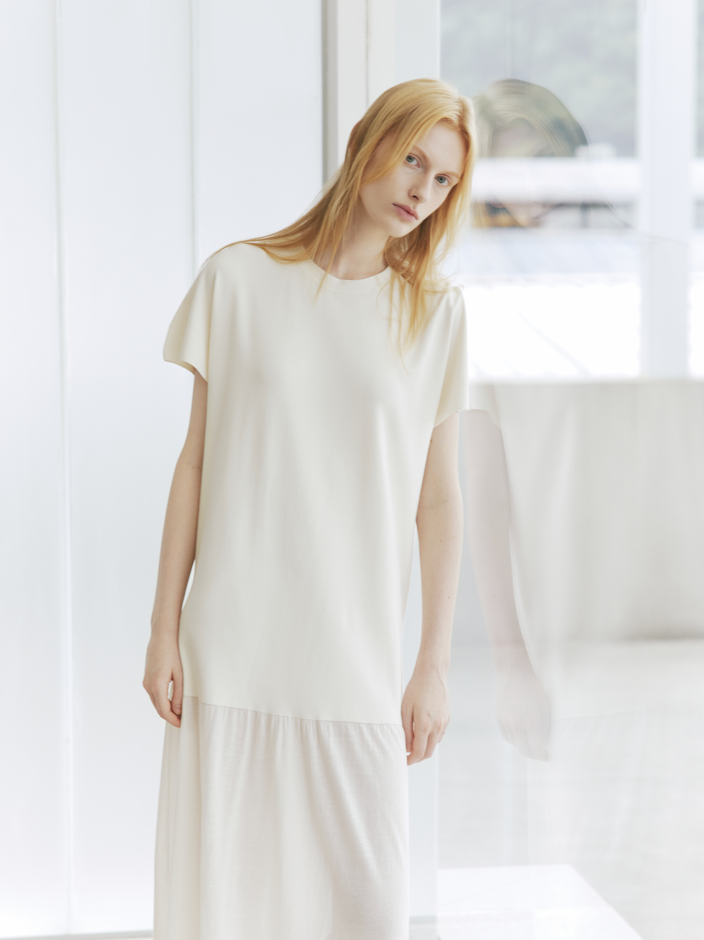 COSYCOZY Acetate-Cotton Panel Dress