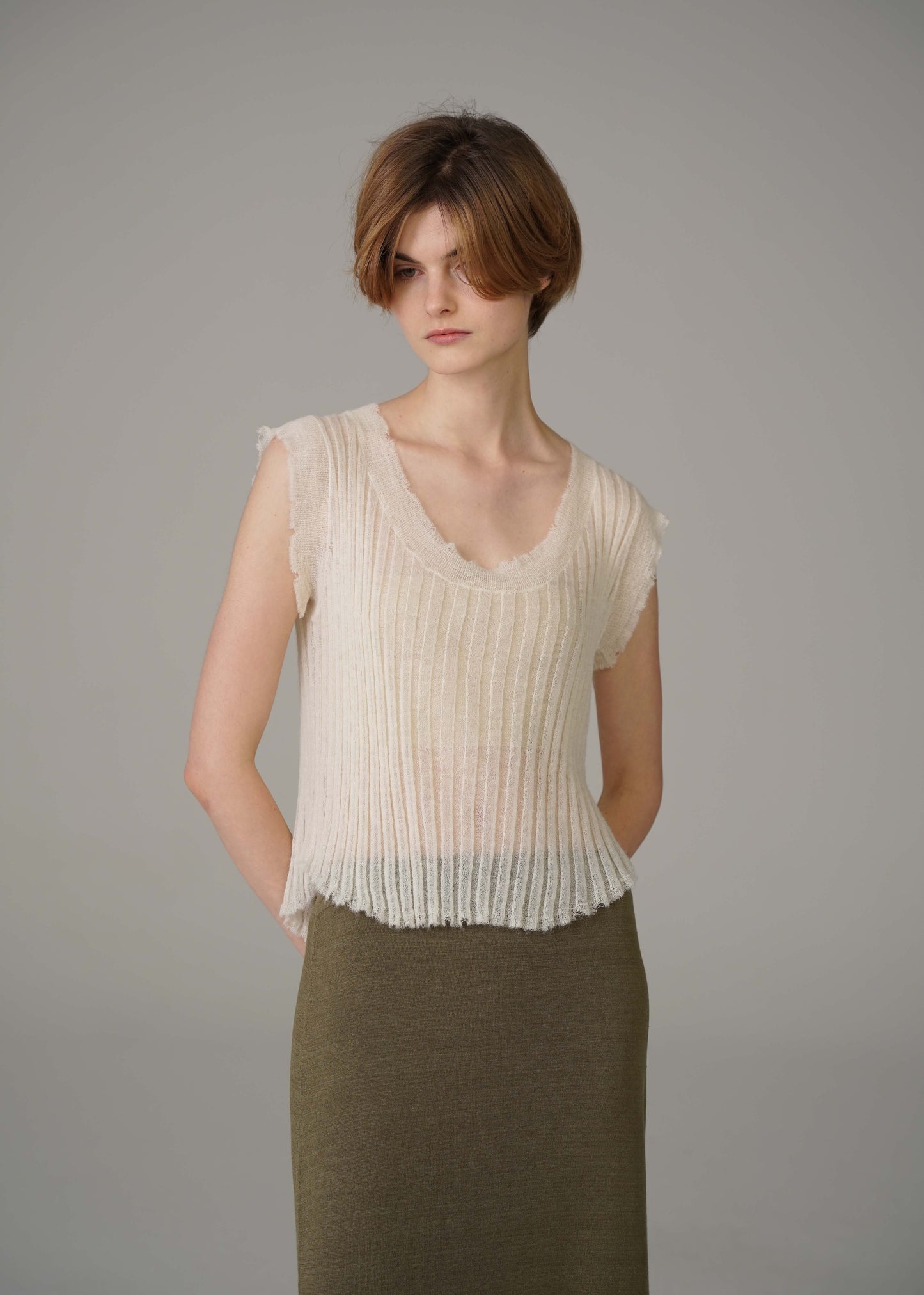 COSYCOZY Sheep Camel Hair Knit Vest