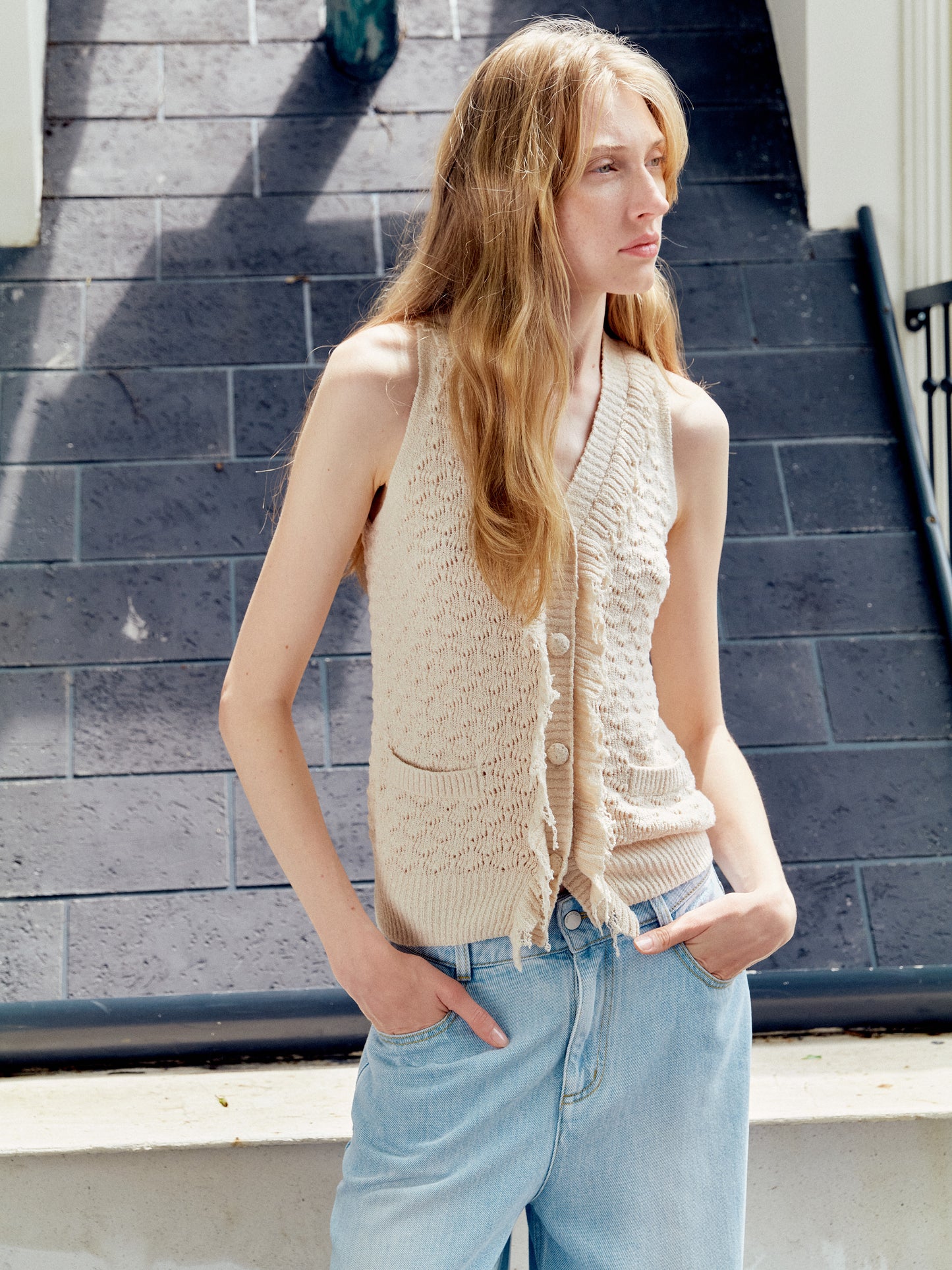COSYCOZY Openwork Lace Vest