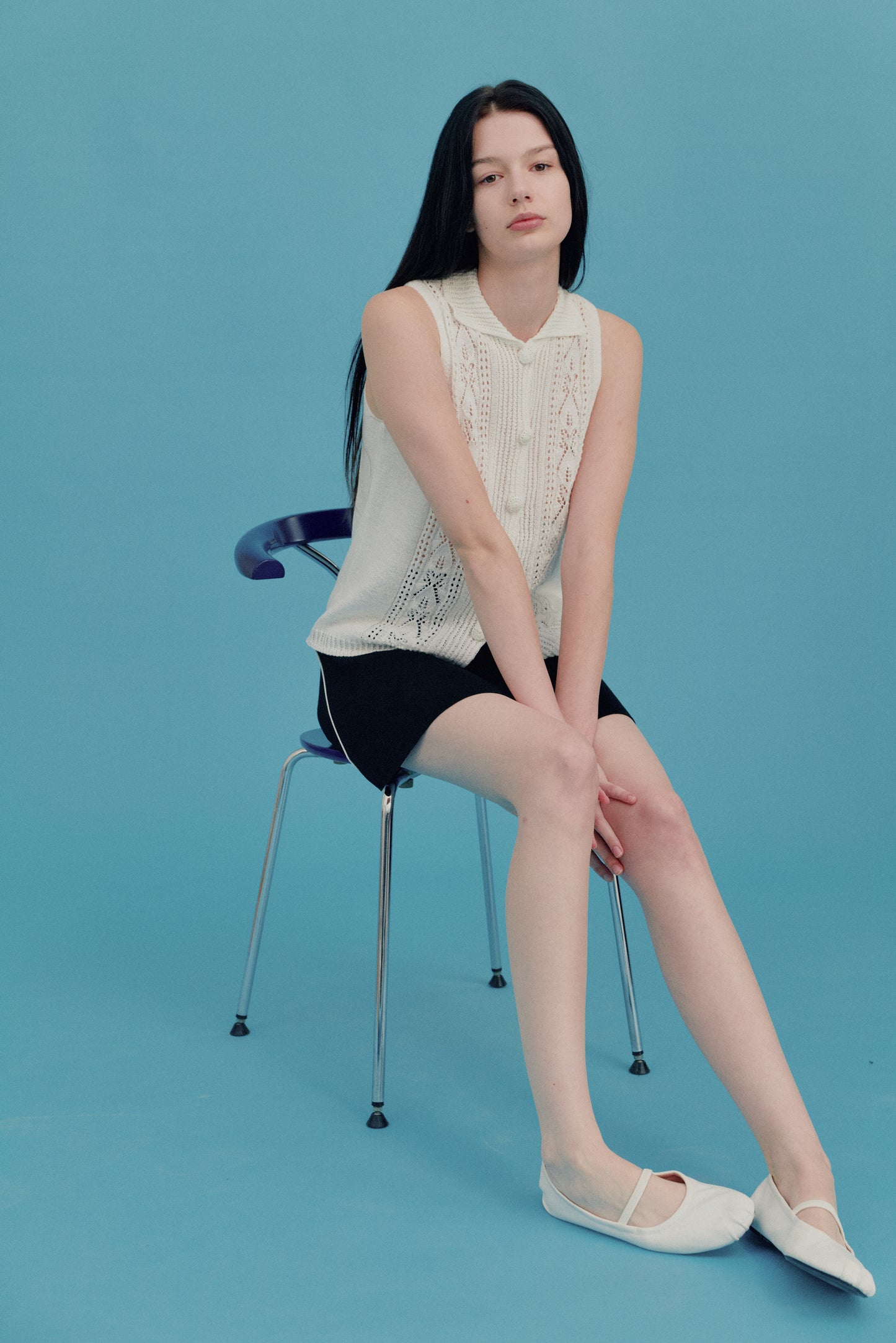 COSYCOZY Knitted Hollow-Out Classic Vest