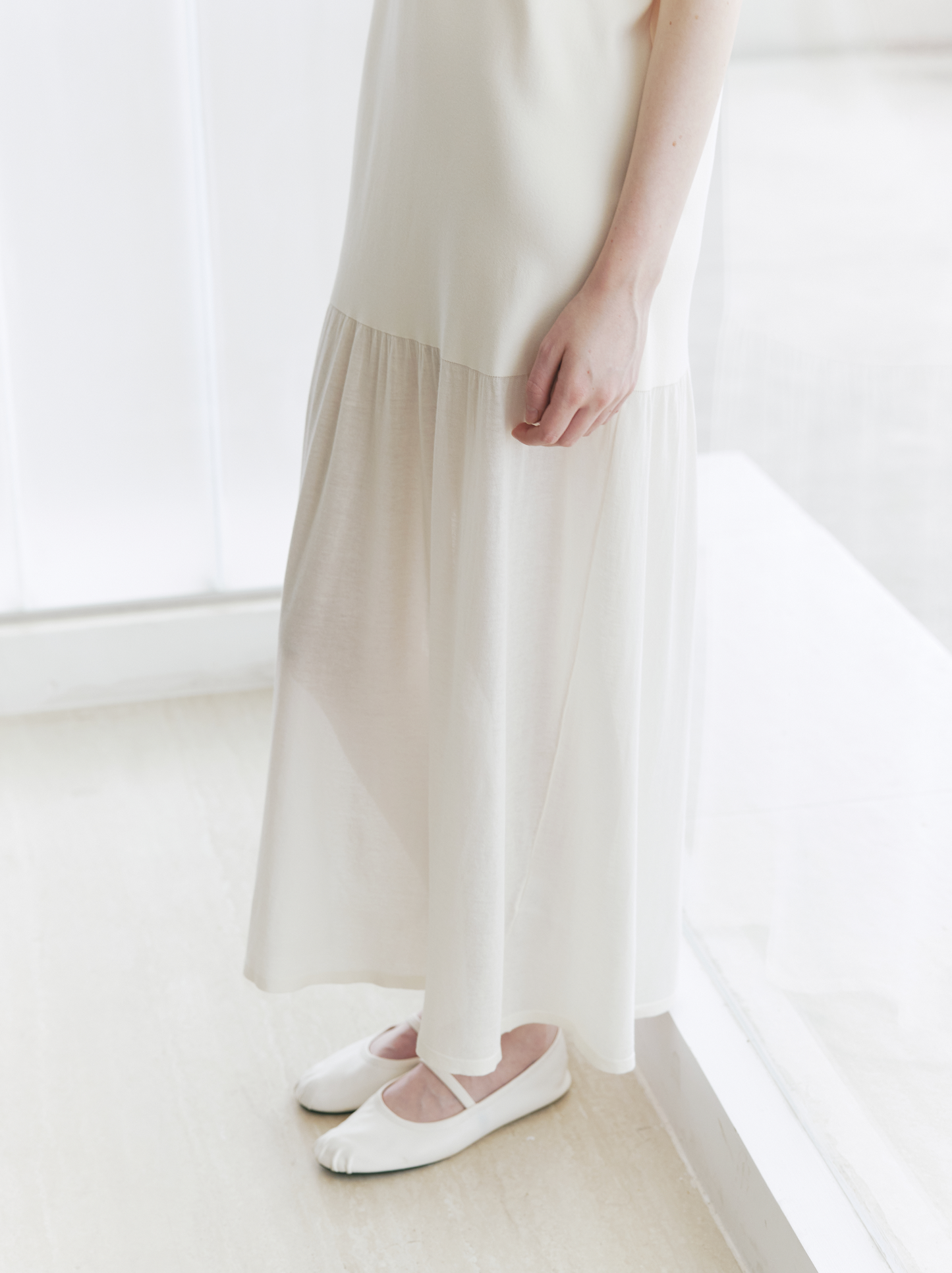 COSYCOZY Acetate-Cotton Panel Dress