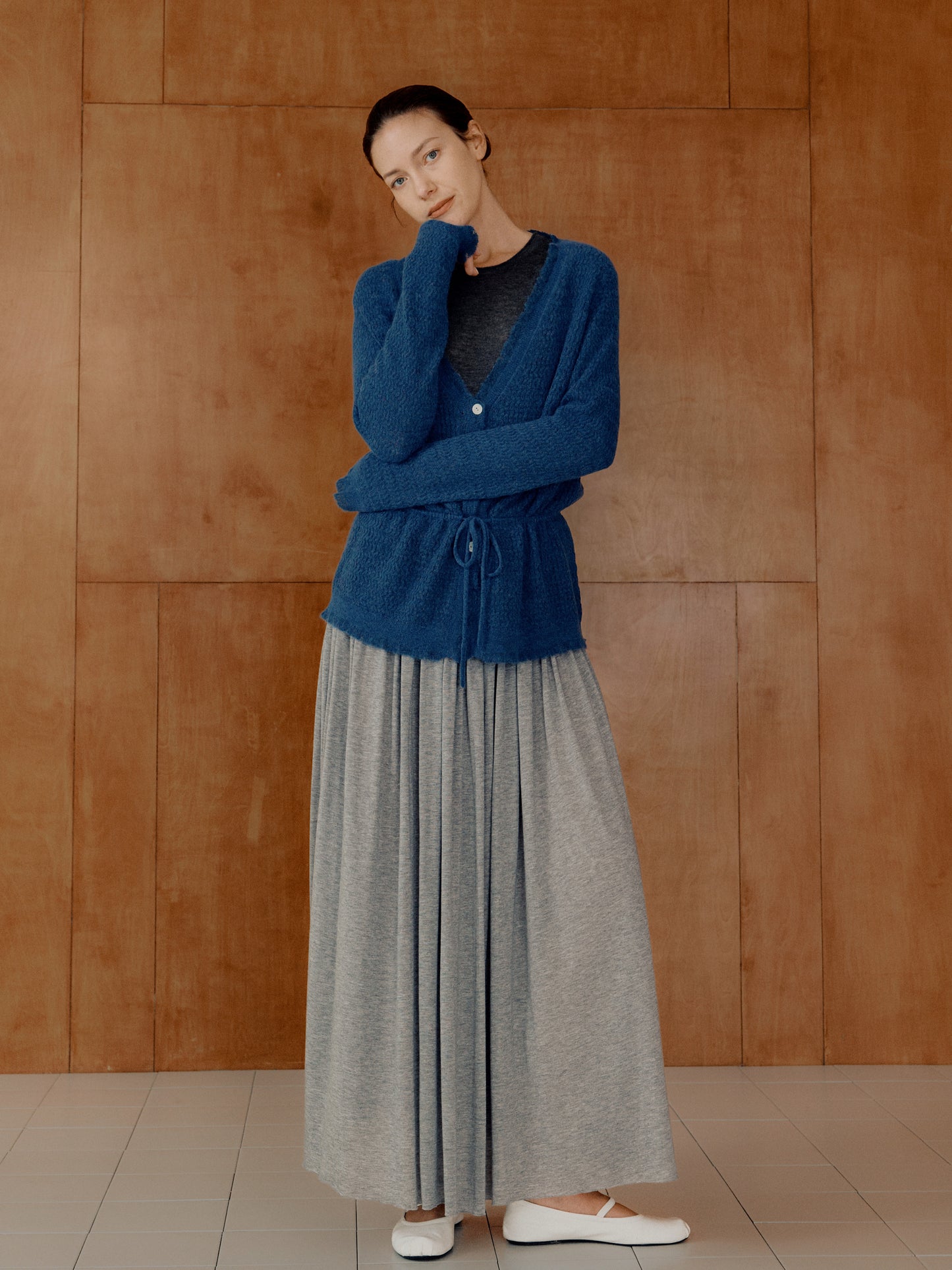COSYCOZY Silk Pleated Skirt