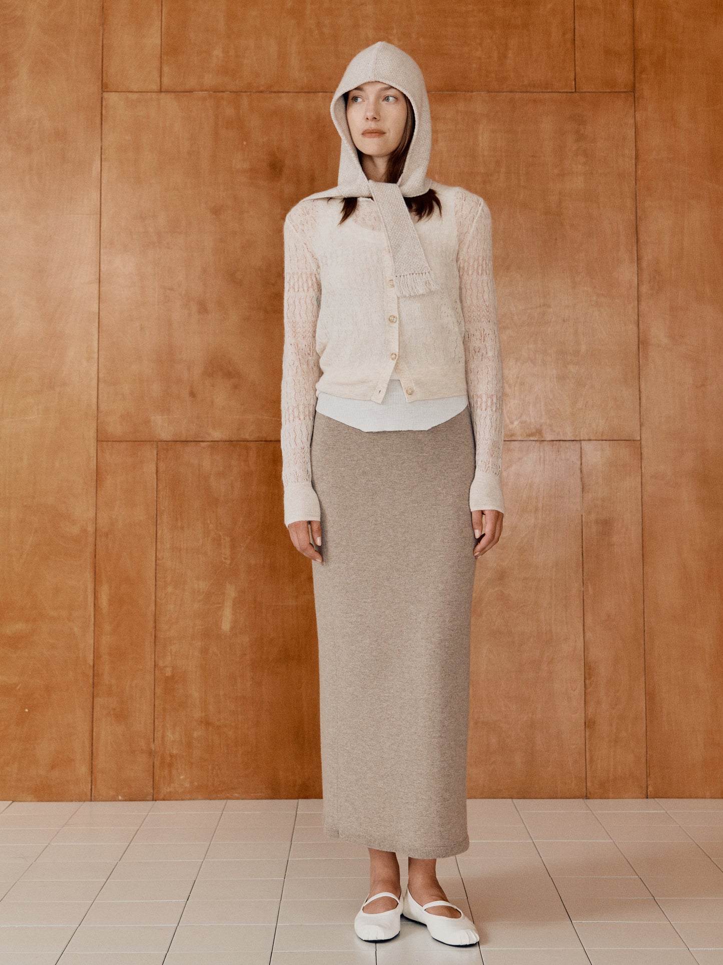 COSYCOZY Wool-blend Straight Skirt