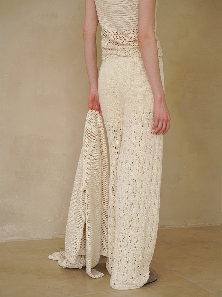 COSYCOZY Cut-out Jacquard Pants