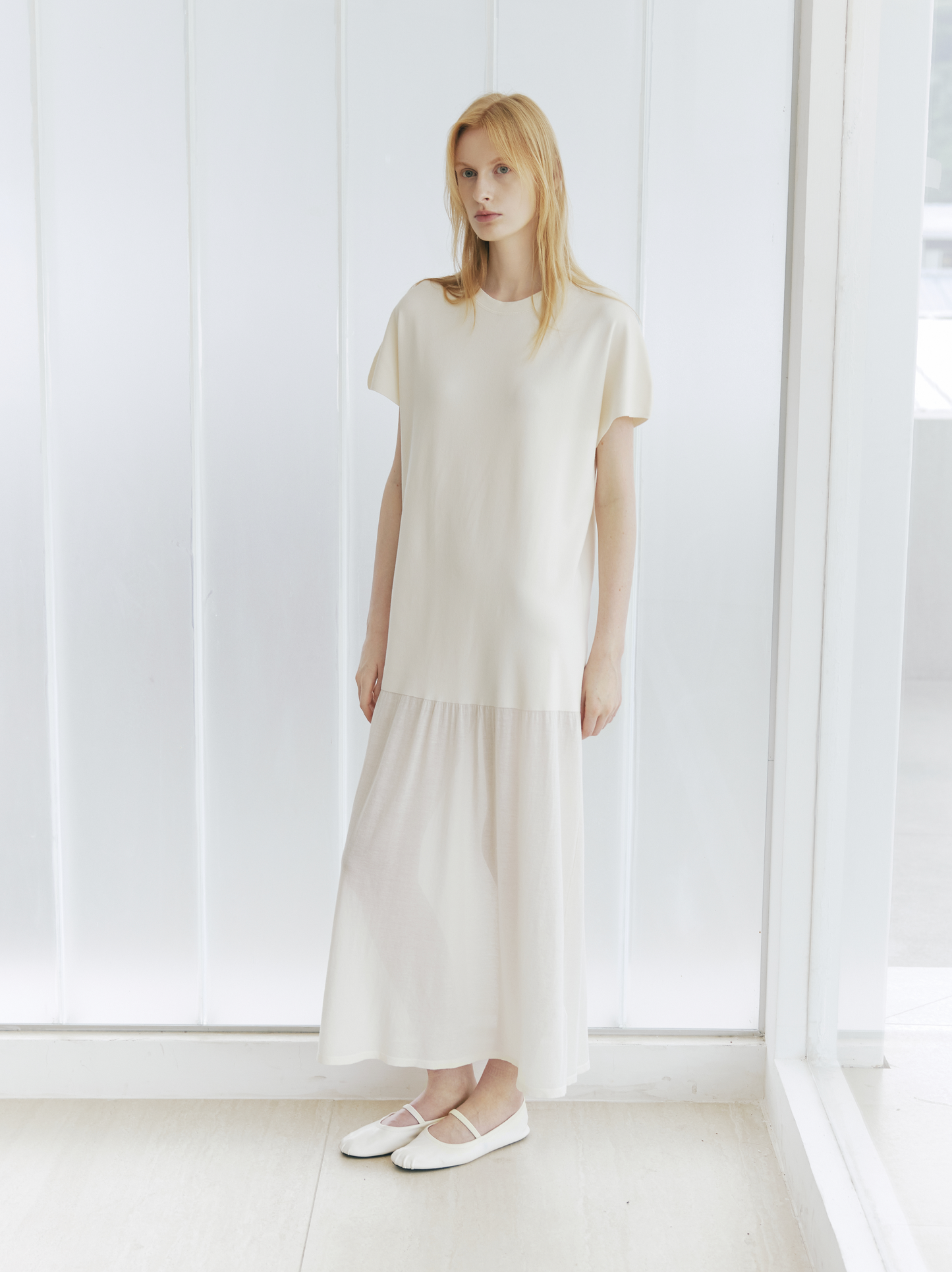 COSYCOZY Acetate-Cotton Panel Dress