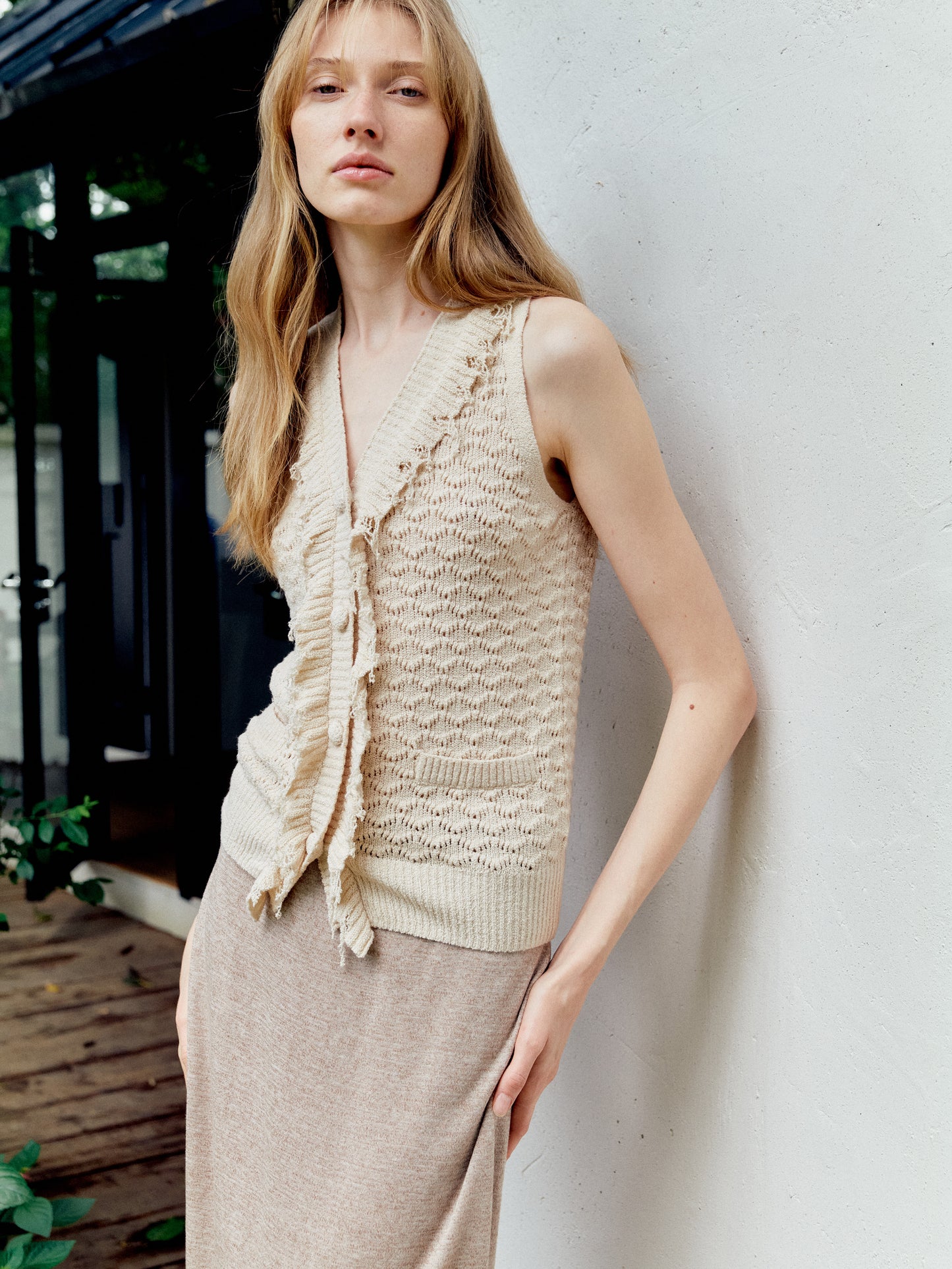 COSYCOZY Openwork Lace Vest