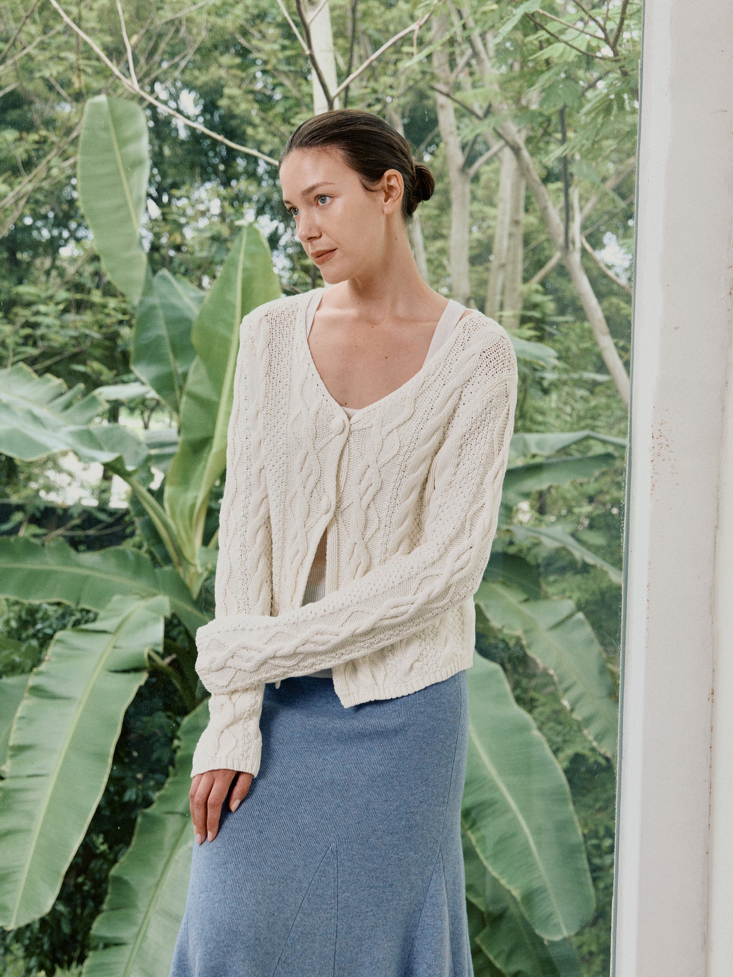 COSYCOZY Pineapple Cable Knit Cardigan