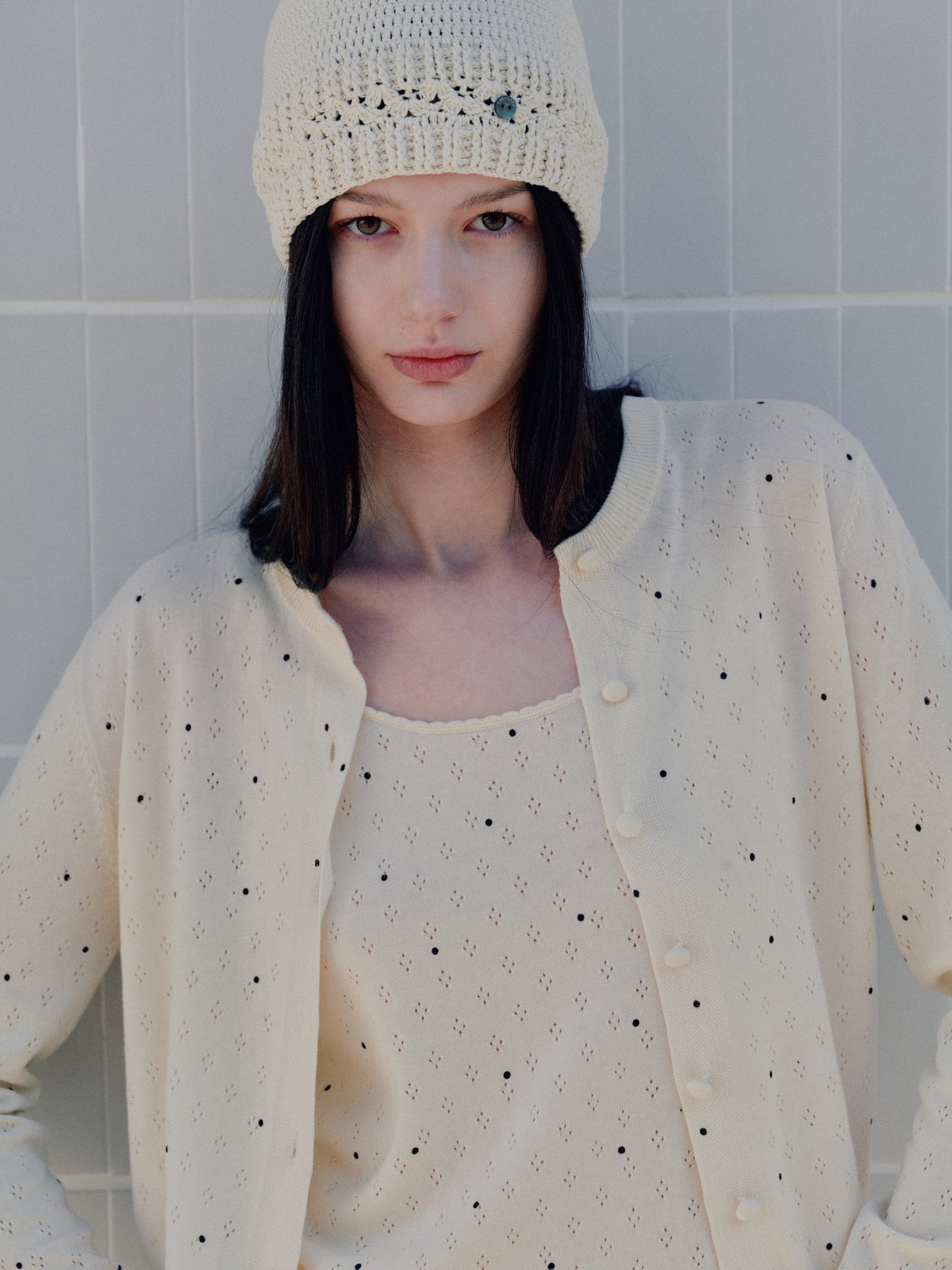 COSYCOZY Lyocell Blend Polka Dot Cami