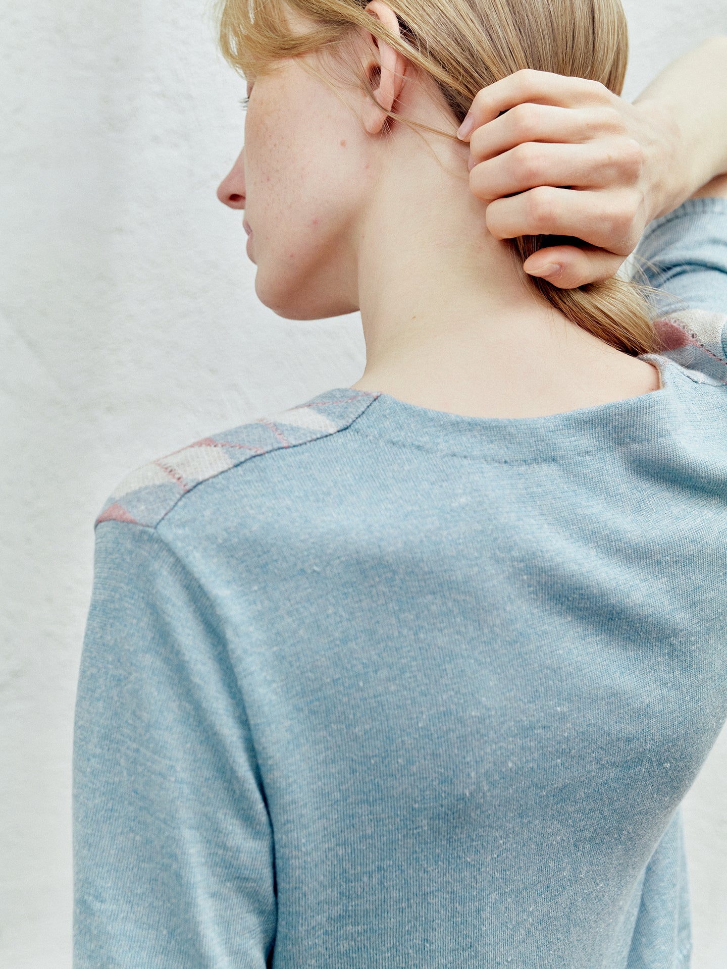 COSYCOZY Argyle Short-Sleeve Cardigan