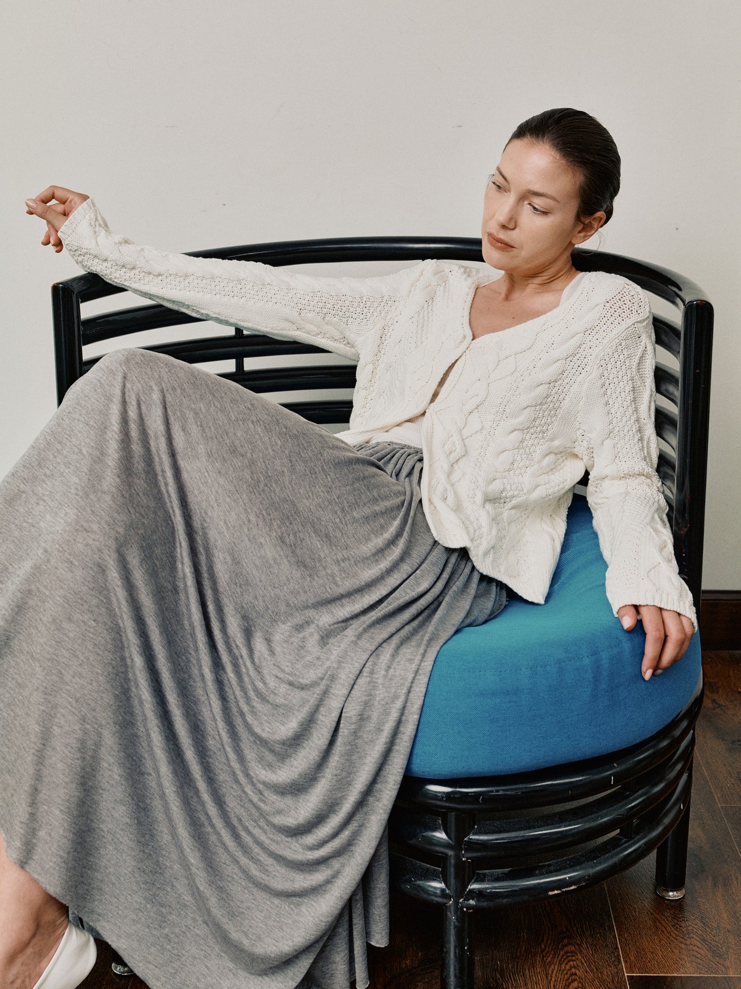 COSYCOZY Silk Pleated Skirt