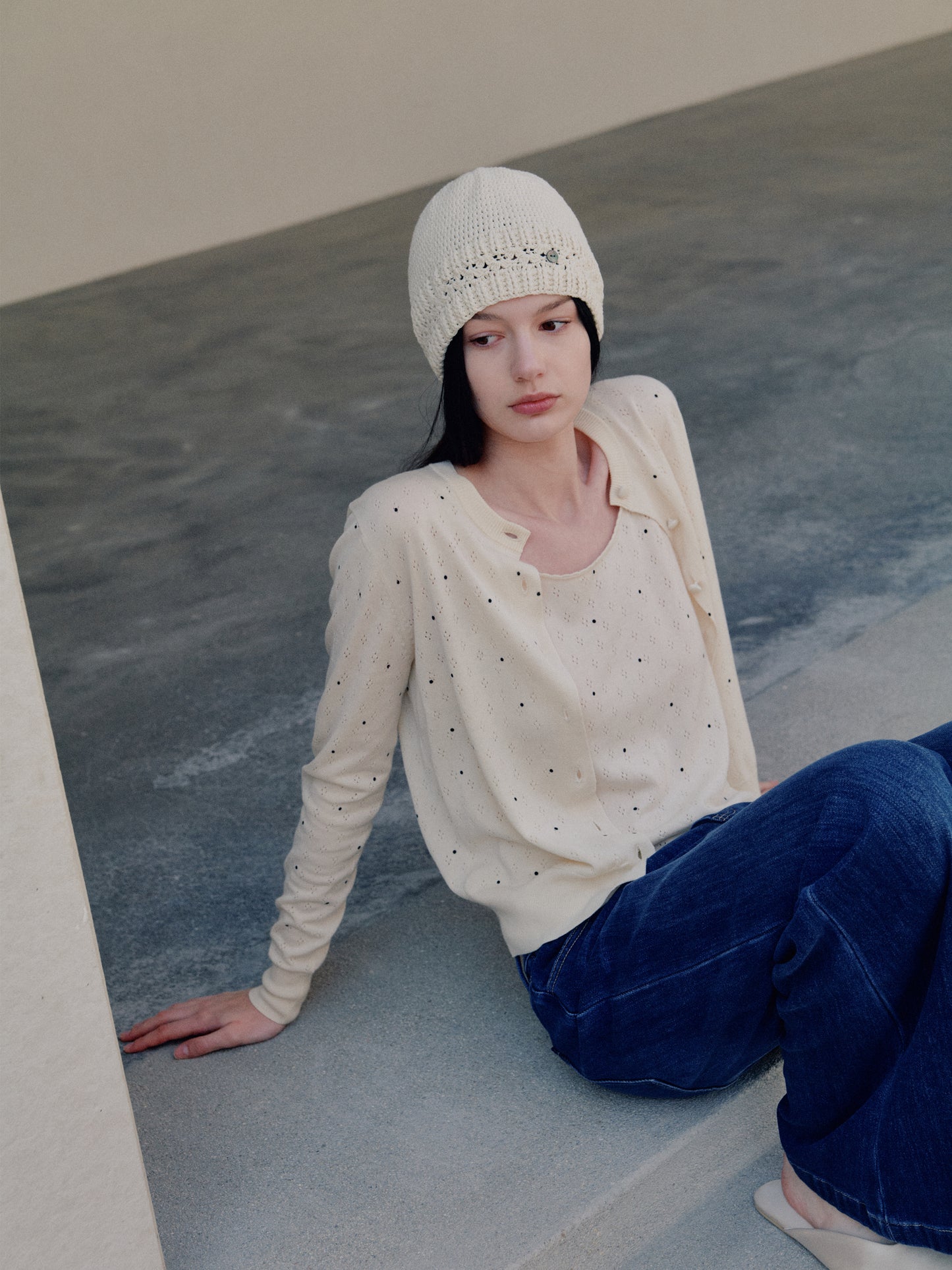 COSYCOZY Lyocell Blend Polka Dot Cami