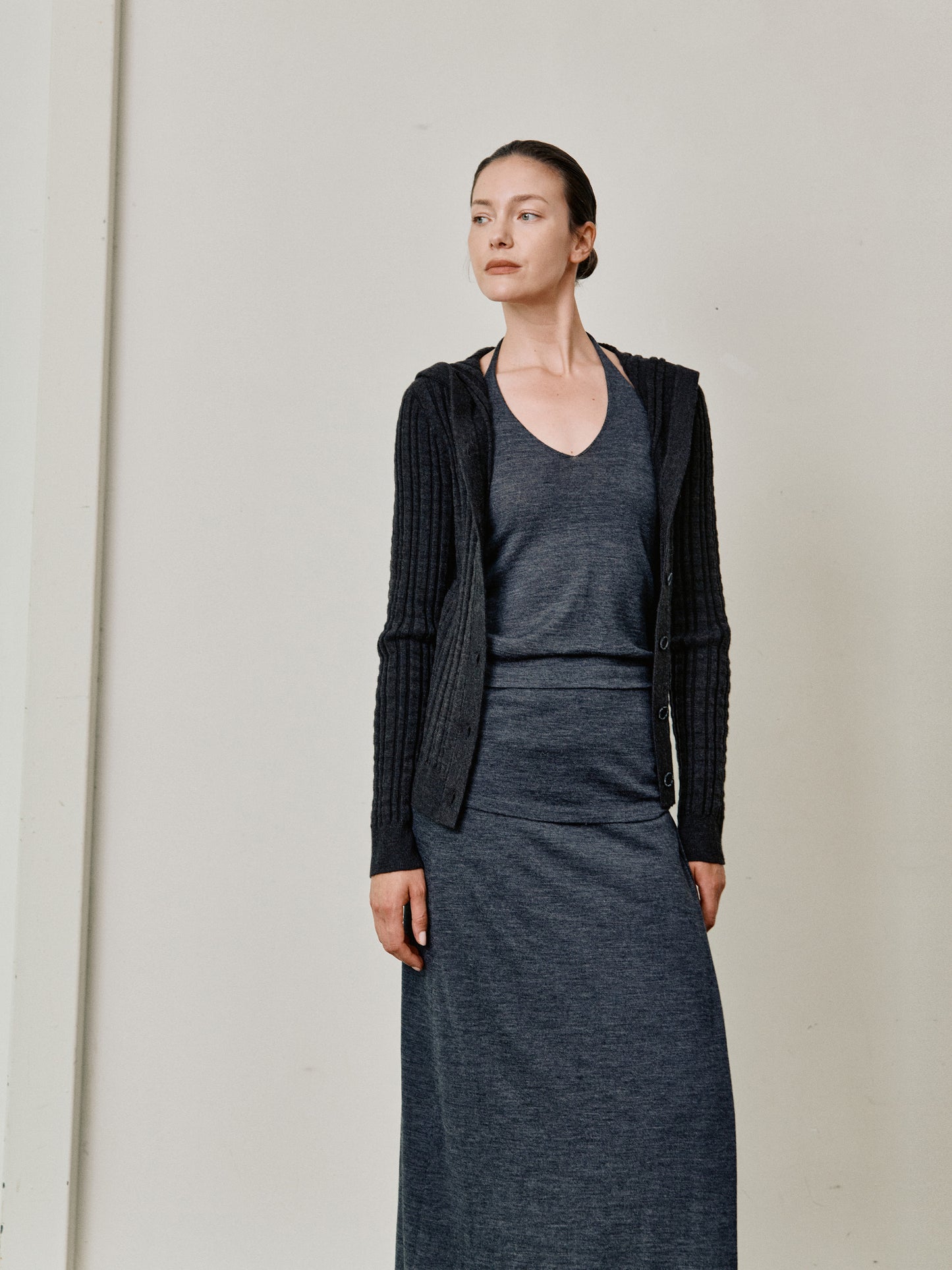 COSYCOZY Wool Planeled Skirt