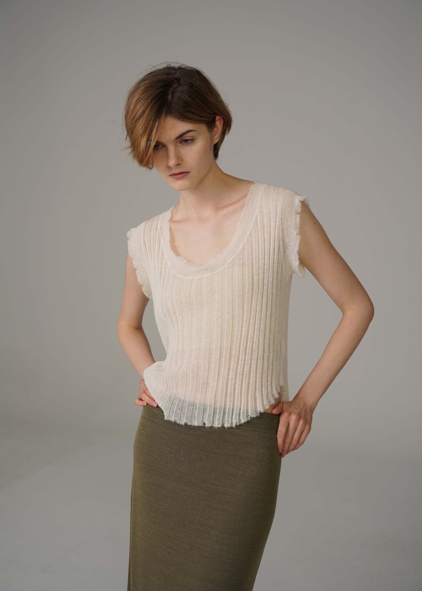 COSYCOZY Sheep Camel Hair Knit Vest