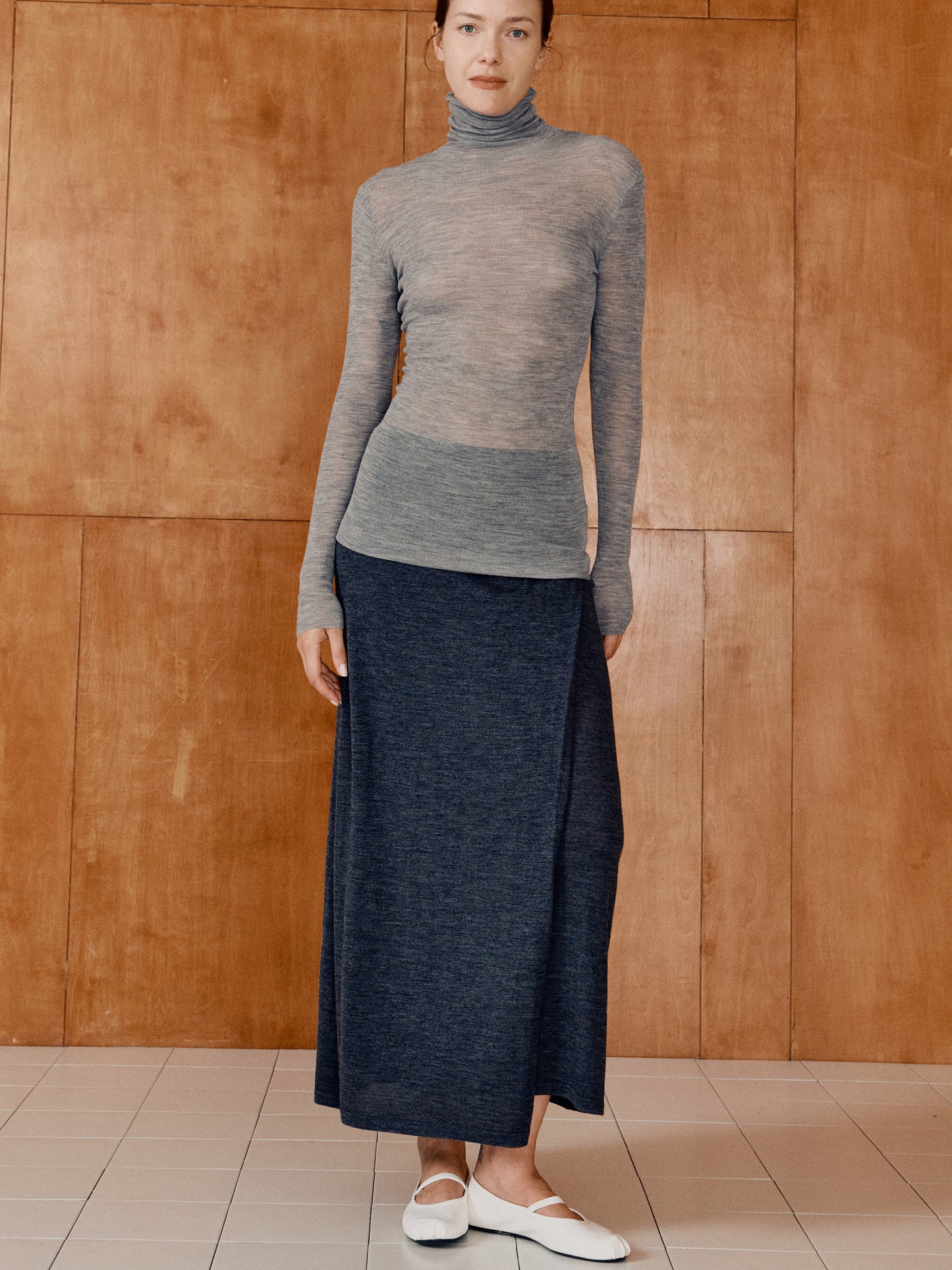 COSYCOZY Wool Planeled Skirt