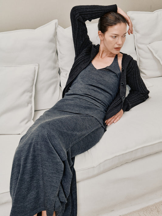 COSYCOZY Wool Planeled Skirt